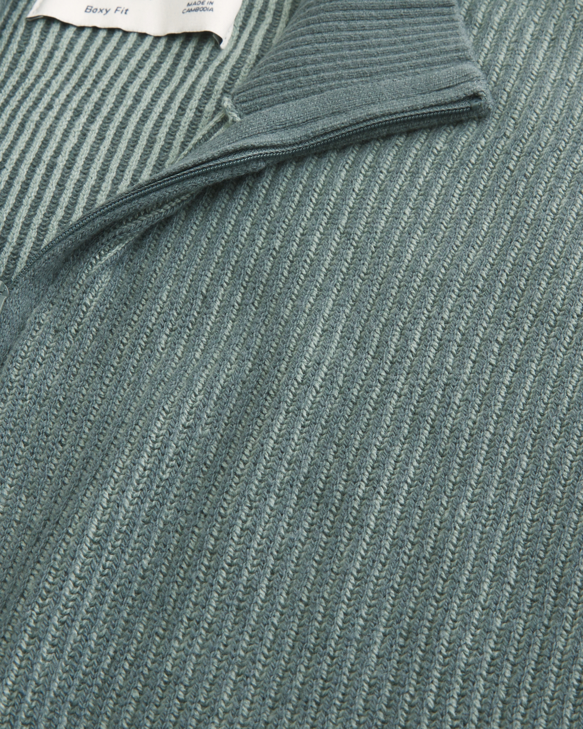 Boxy Quarter-Zip Sweater