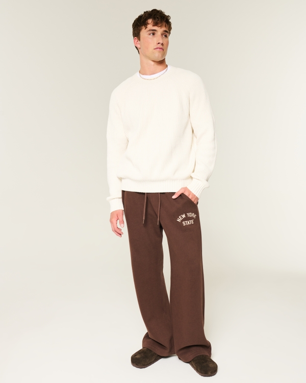 Boxy Crew Sweater, Cream view 2