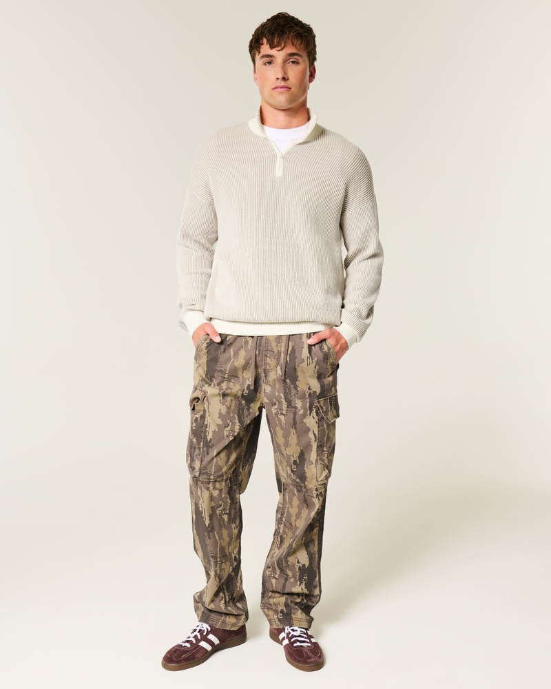 Boxy Quarter-Zip Sweater