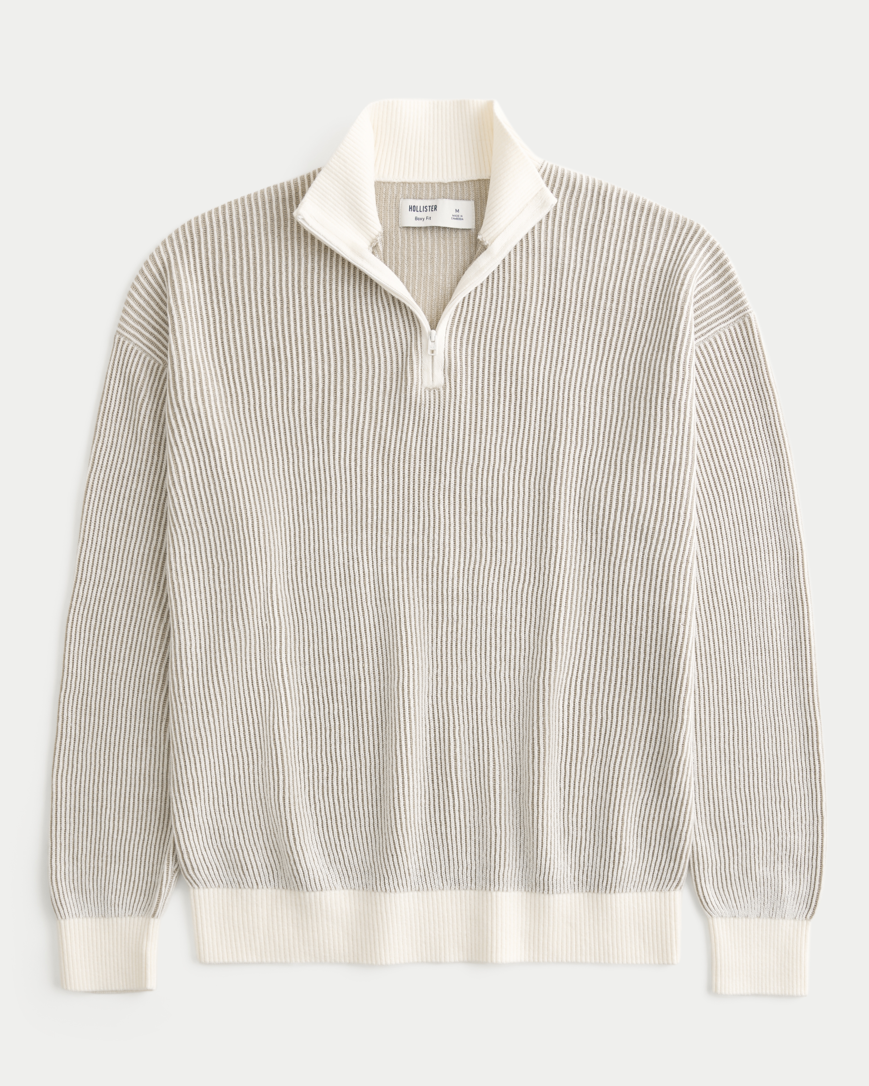 Boxy Quarter-Zip Sweater