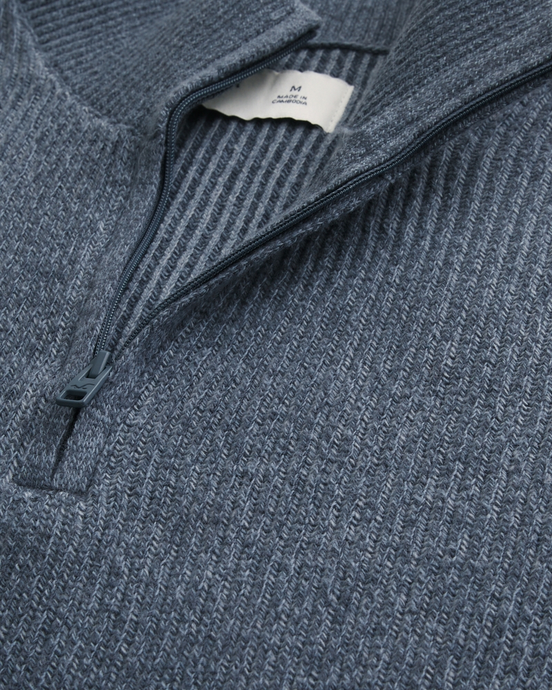 Boxy Quarter-Zip Sweater