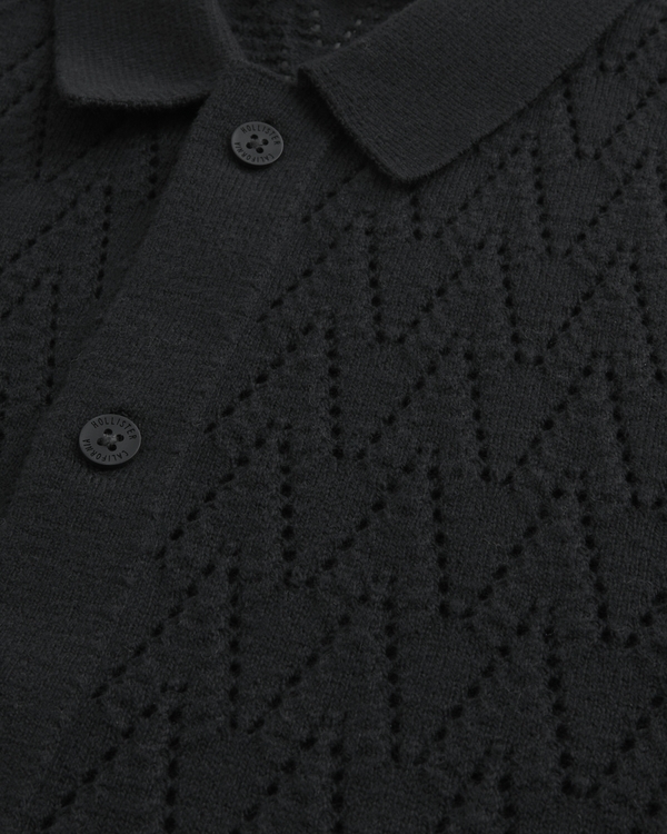 Boxy Short-Sleeve Sweater Shirt