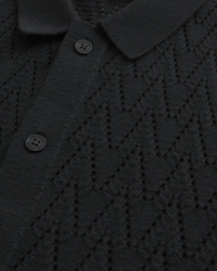 Boxy Short-Sleeve Sweater Shirt