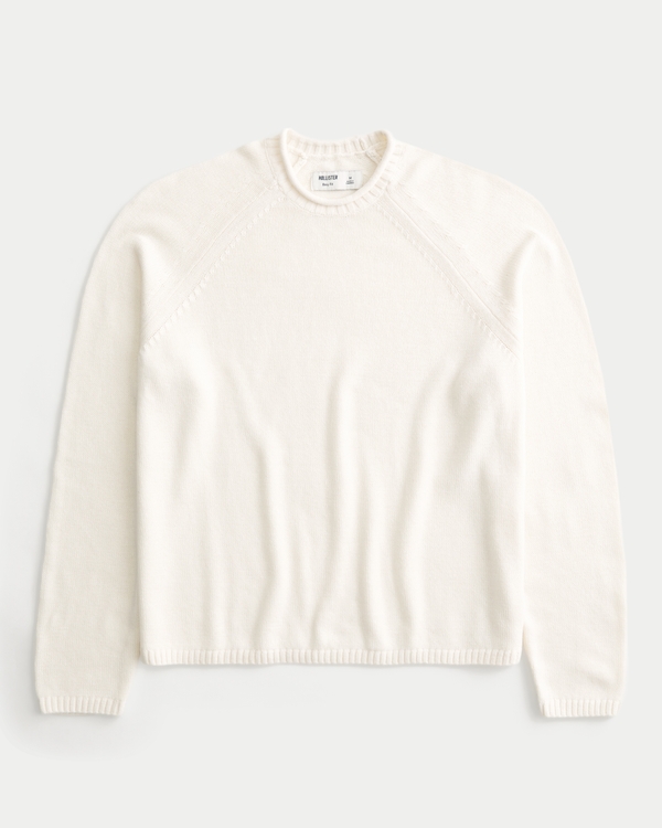 Men's Boxy Roll-Neck Crew Sweater | Men's Tops | HollisterCo.com