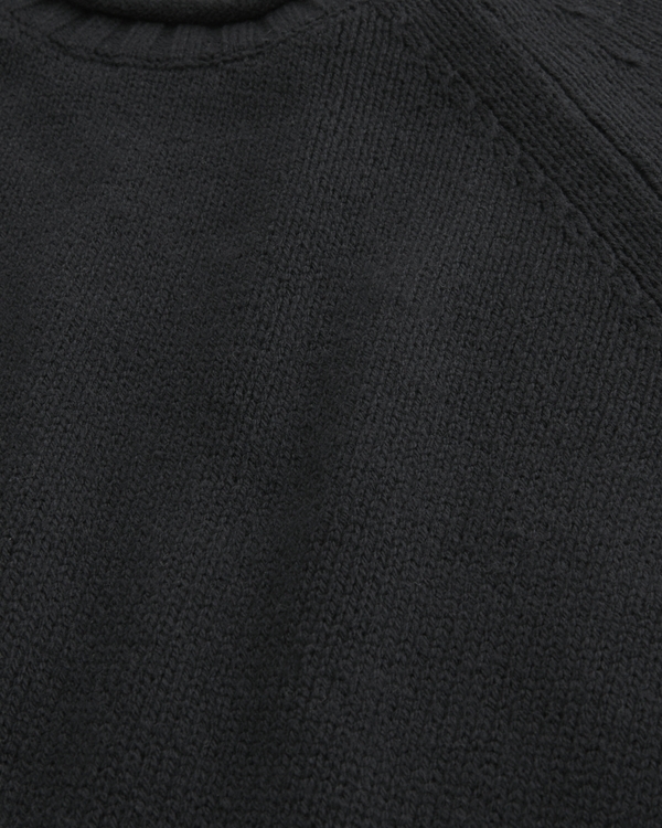 Boxy Roll-Neck Crew Sweater