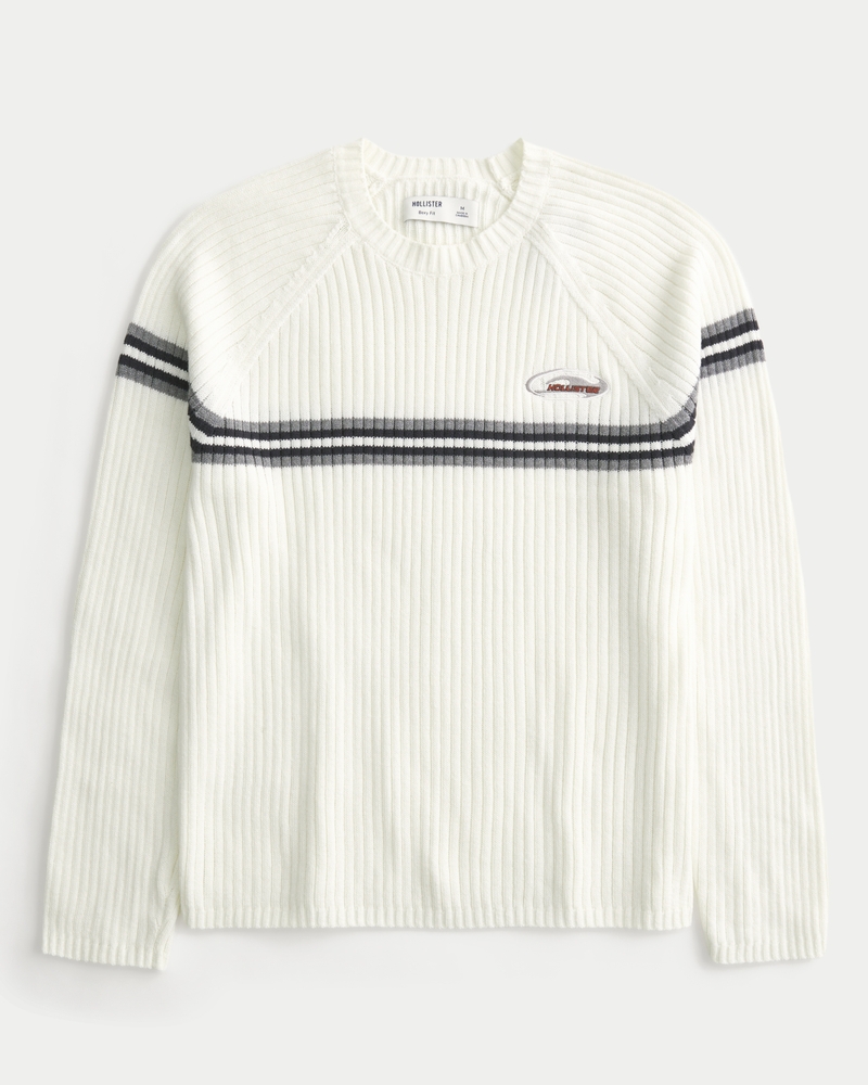 Men's Boxy Logo Crew Sweater | Men's Tops | HollisterCo.com