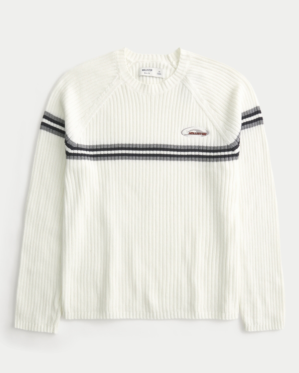Men's Boxy Logo Crew Sweater | Men's Tops | HollisterCo.ca
