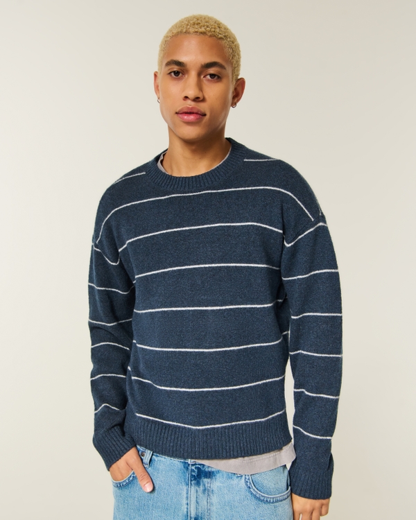 Boxy Fuzzy Crew Sweater