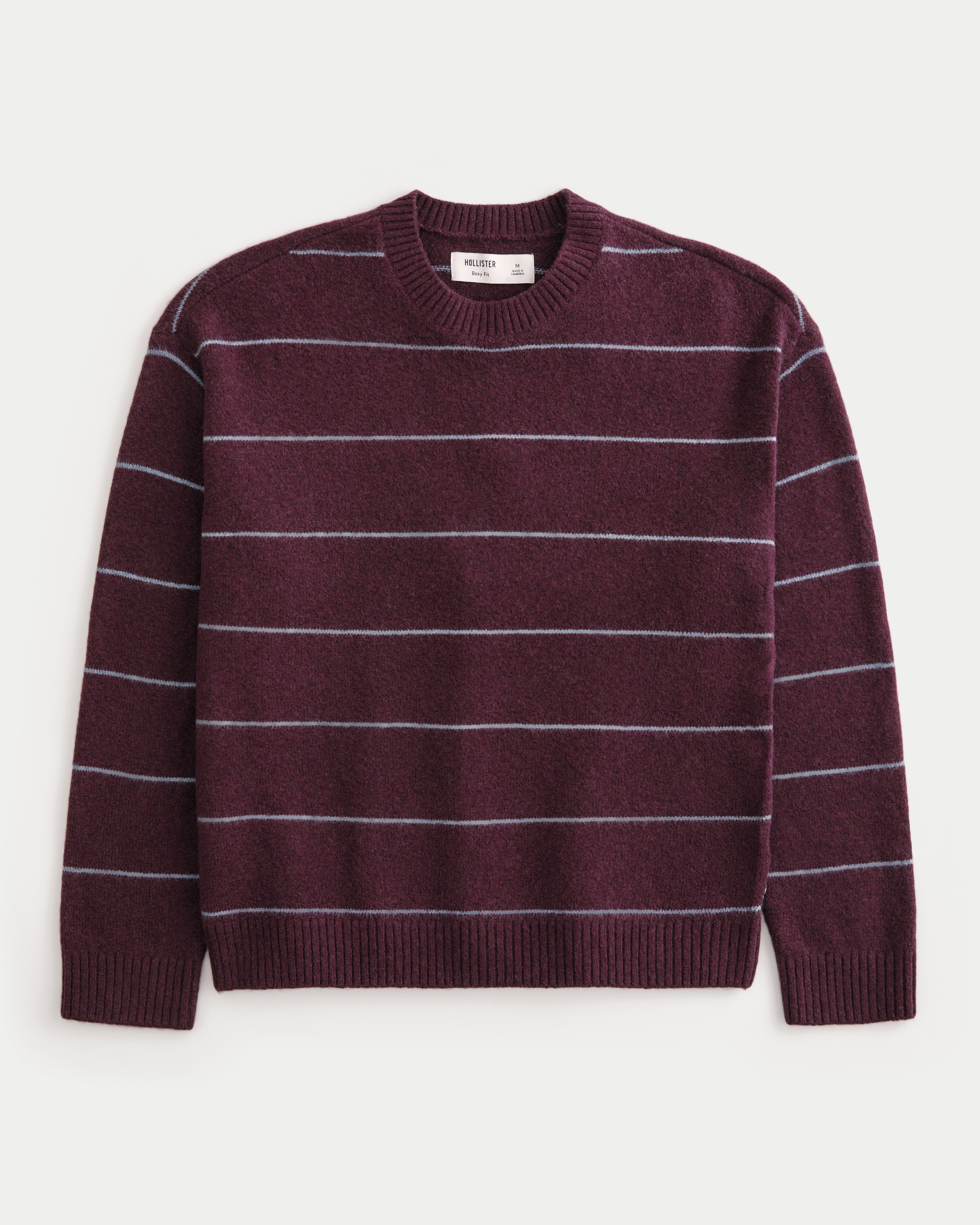 Boxy Textural Crew Sweater