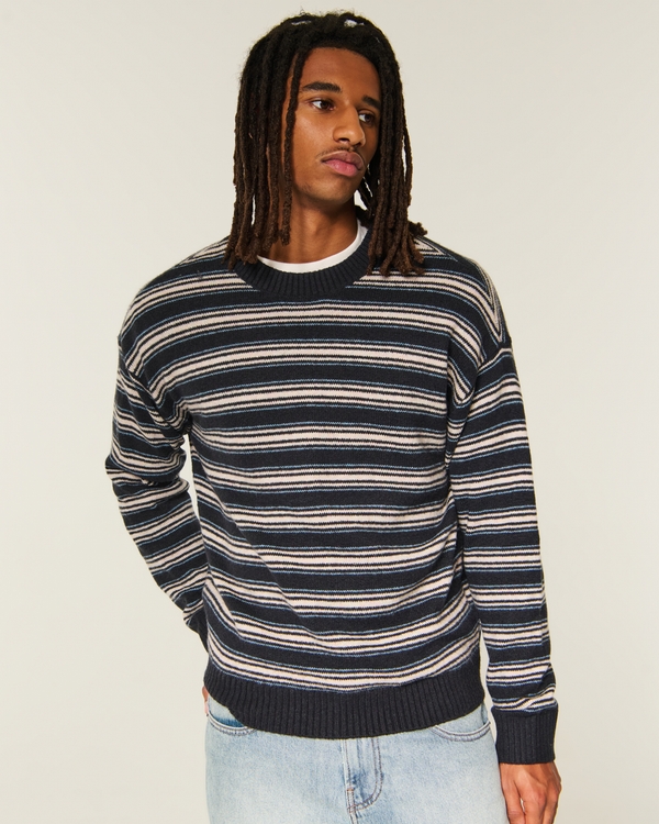 Boxy Fuzzy Crew Sweater