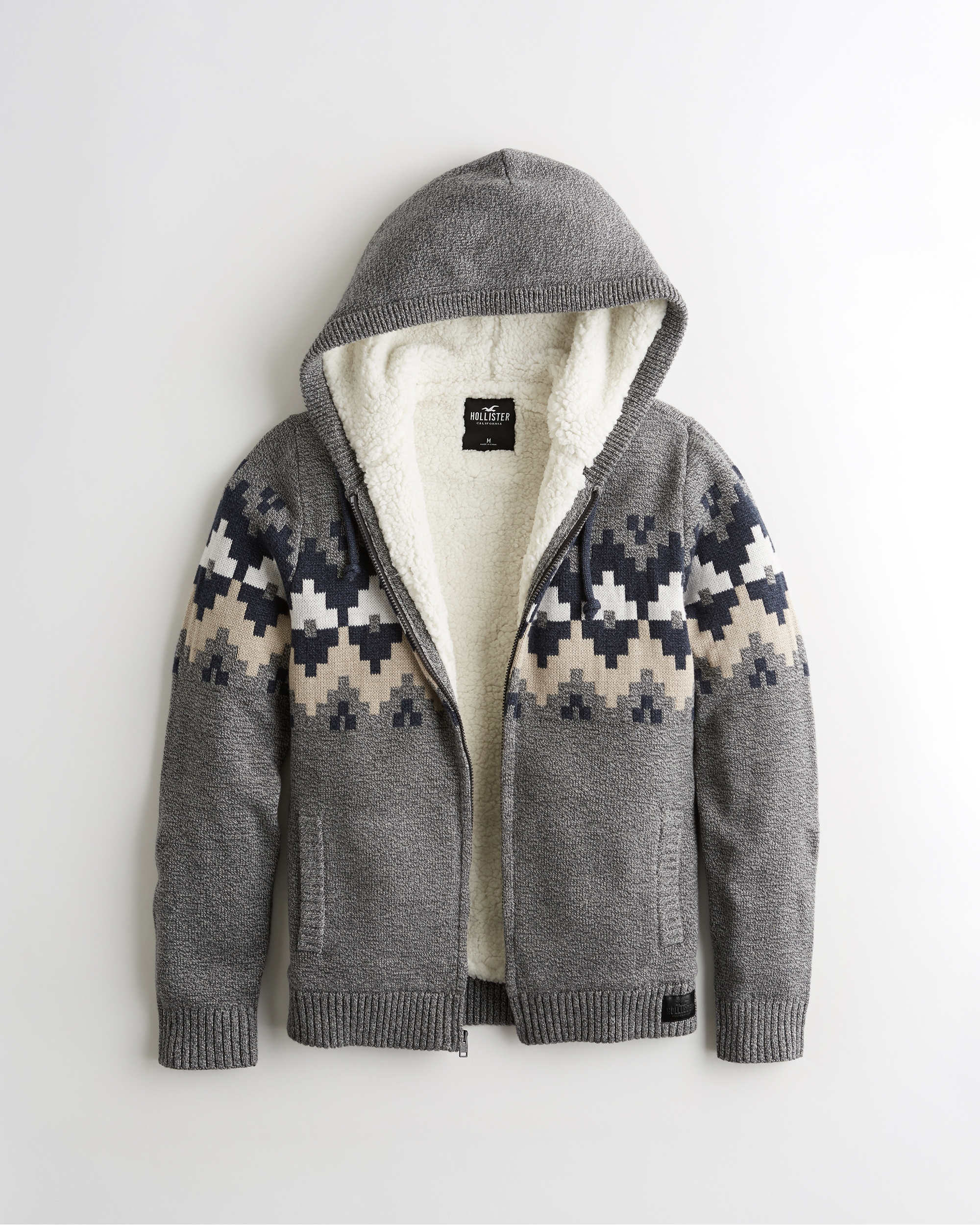 hollister hoodie sherpa