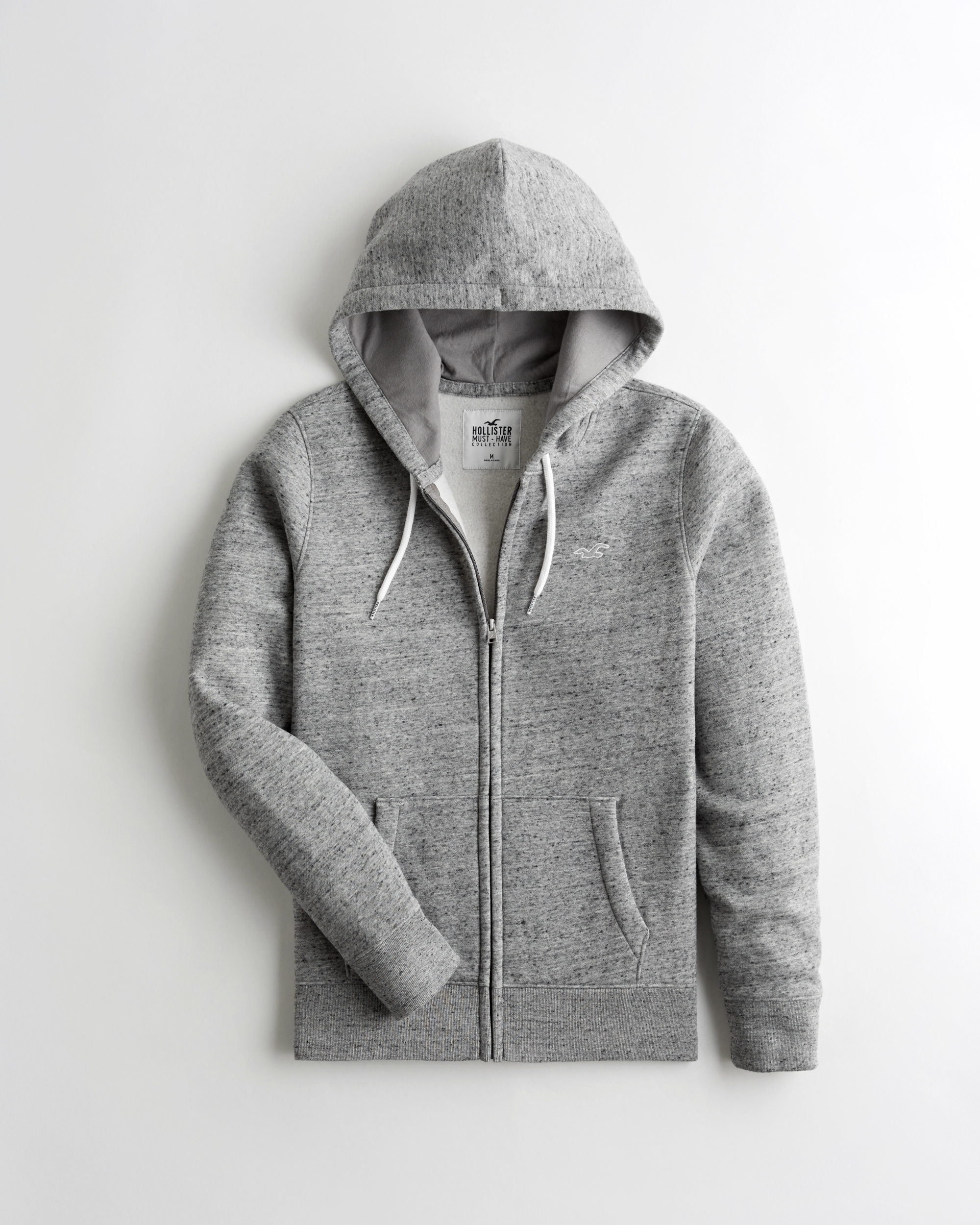 hollister blue zip hoodie