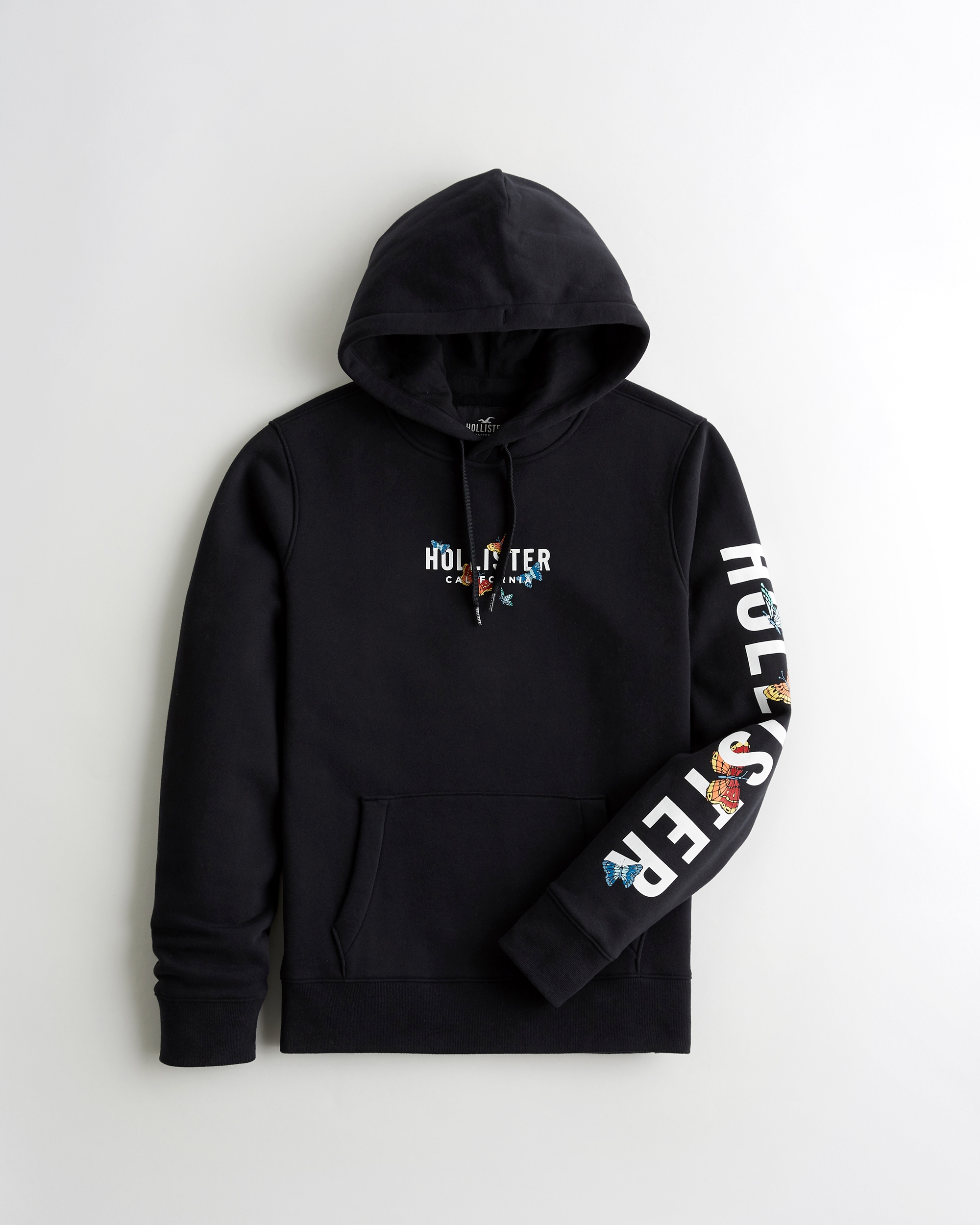 print logo graphic hoodie