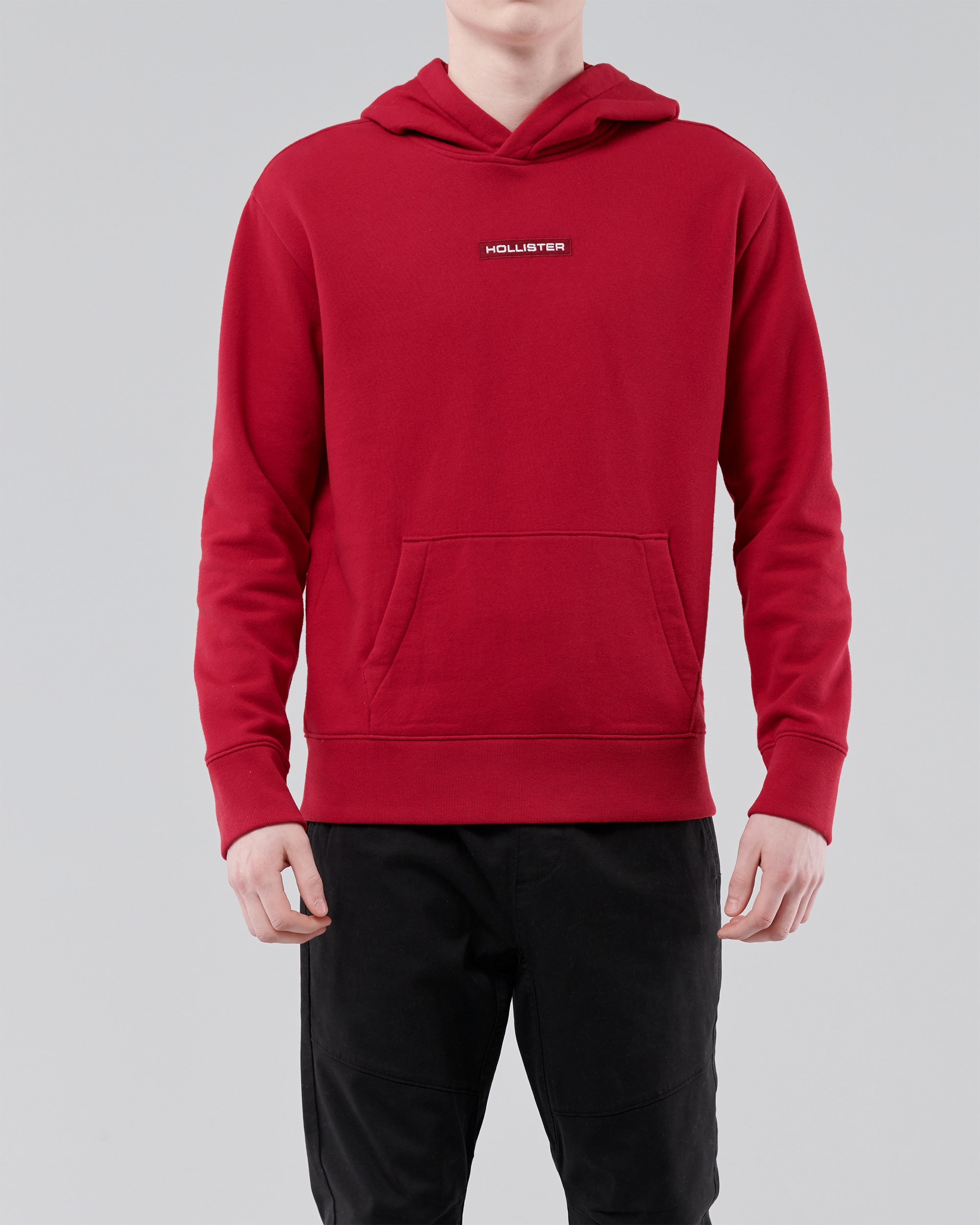 Embroidered logo shop hoodie hollister