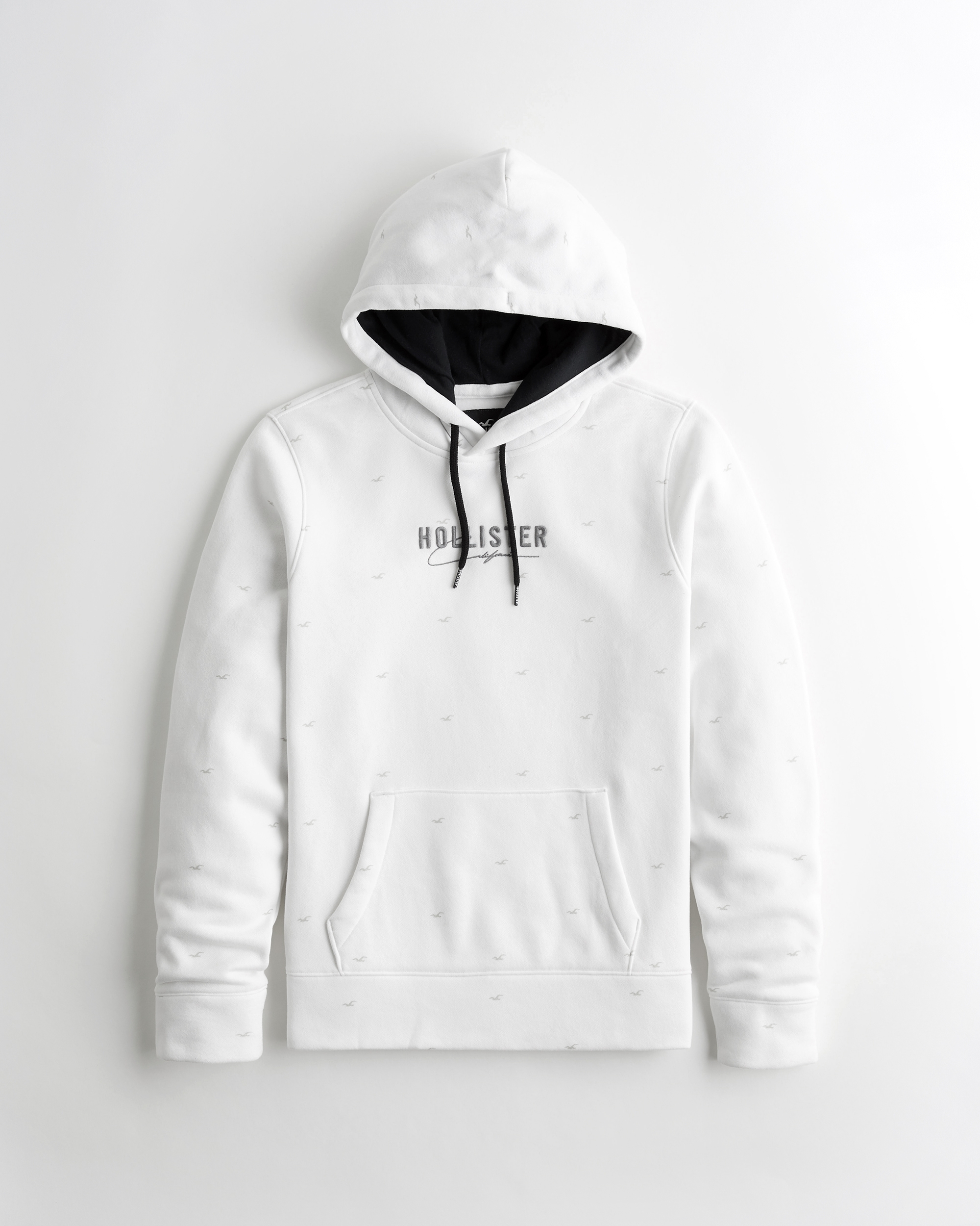 logo hoodie hollister