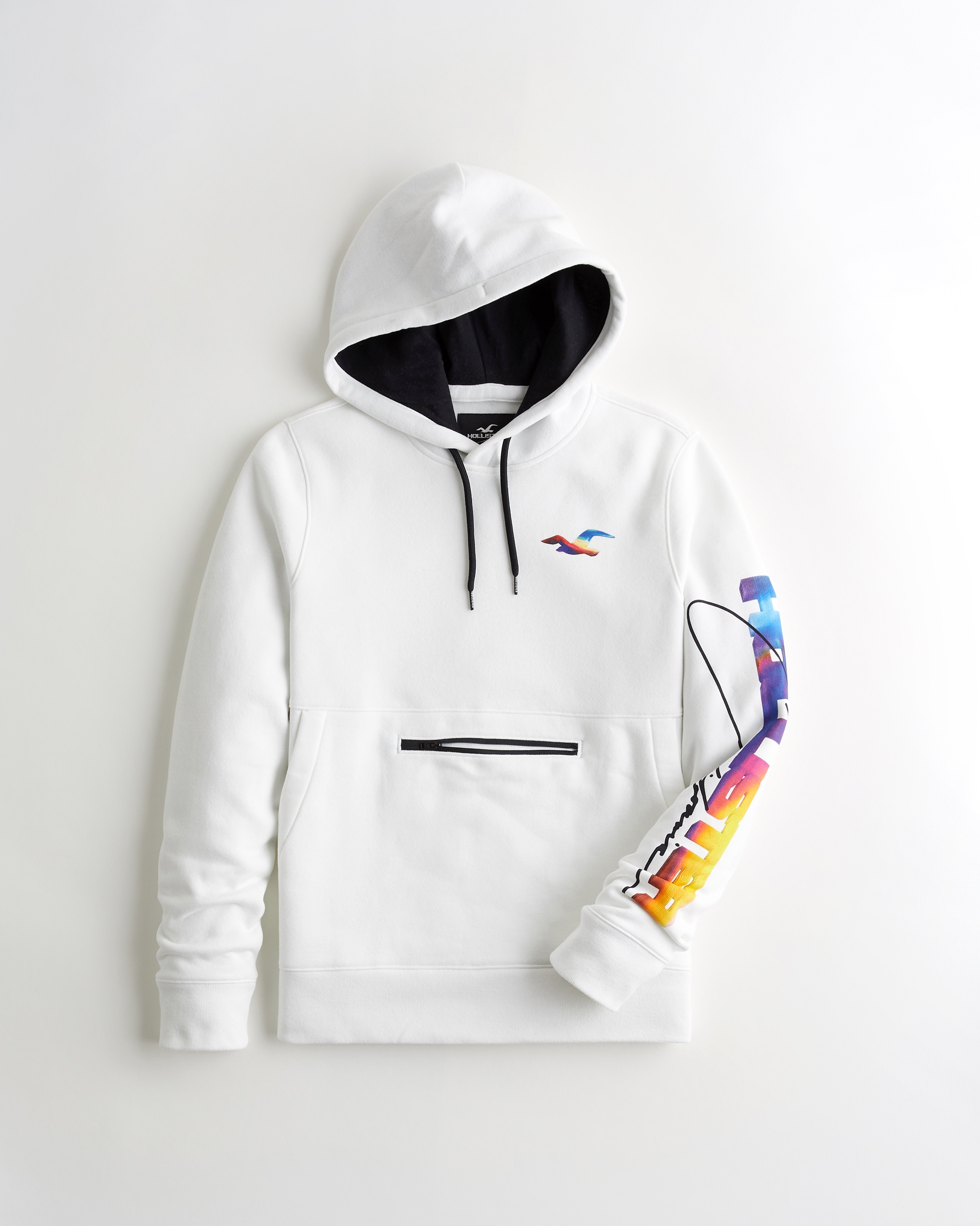 hollister rainbow hoodie