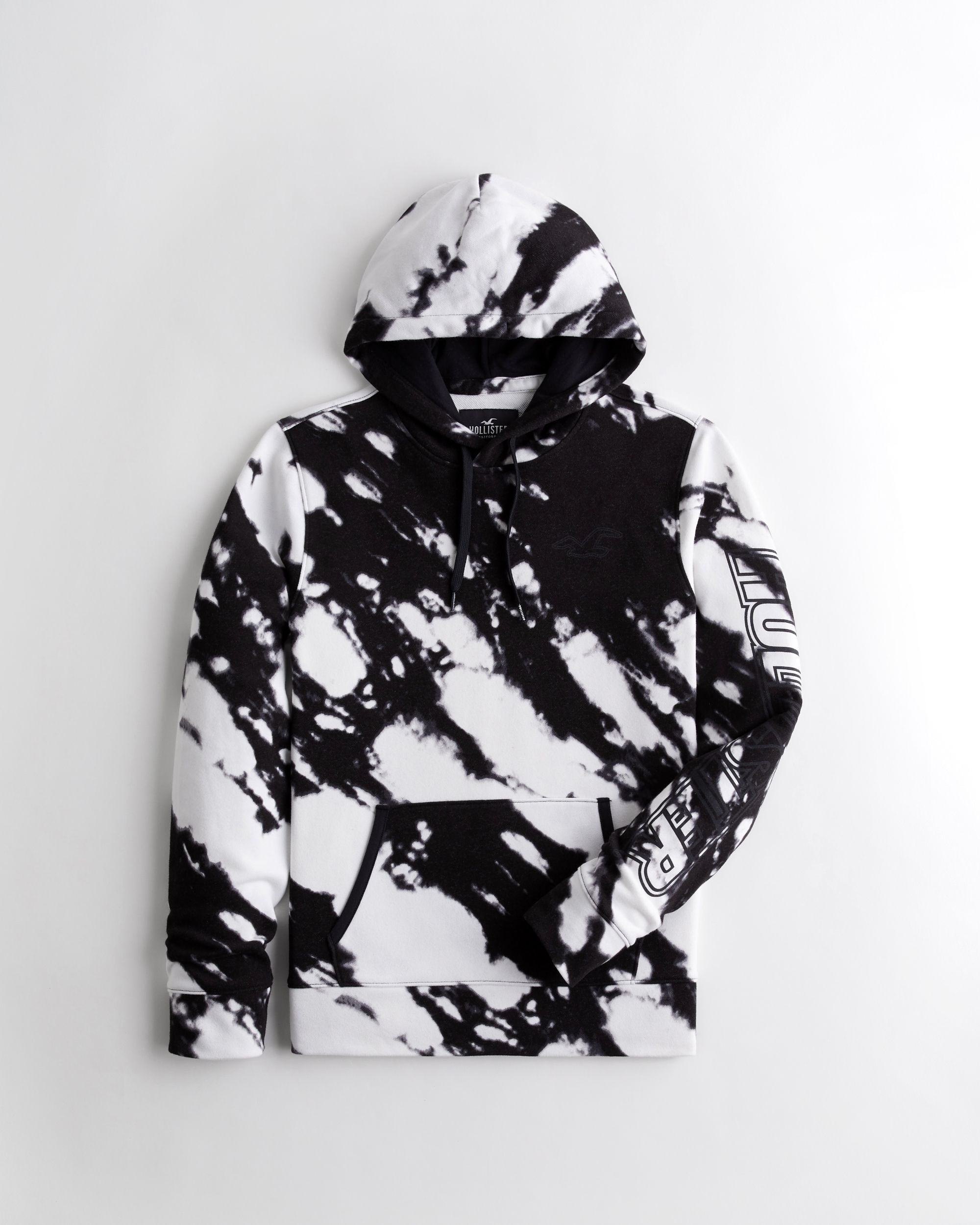 hollister black and white hoodie