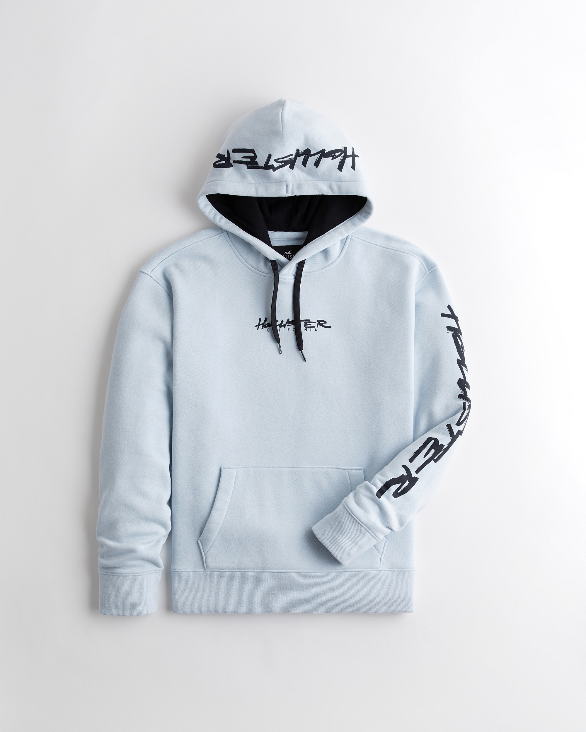 hollister black and white hoodie