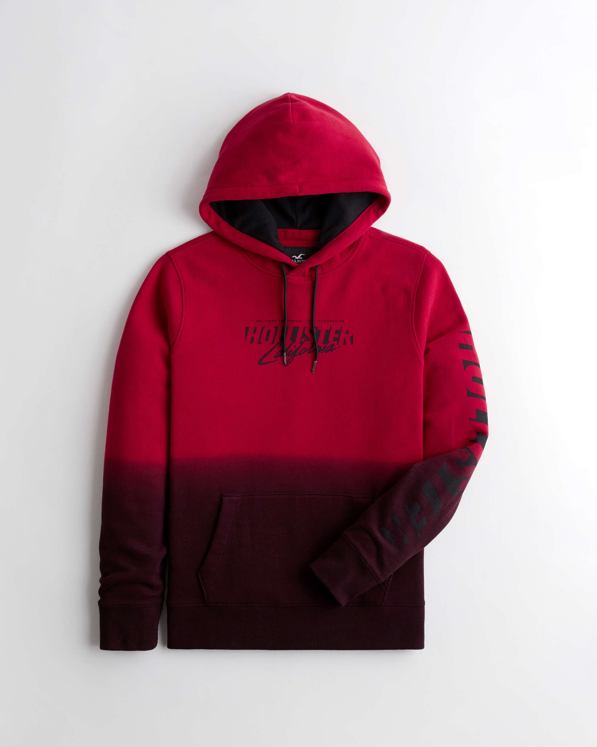 hollister box logo hoodie
