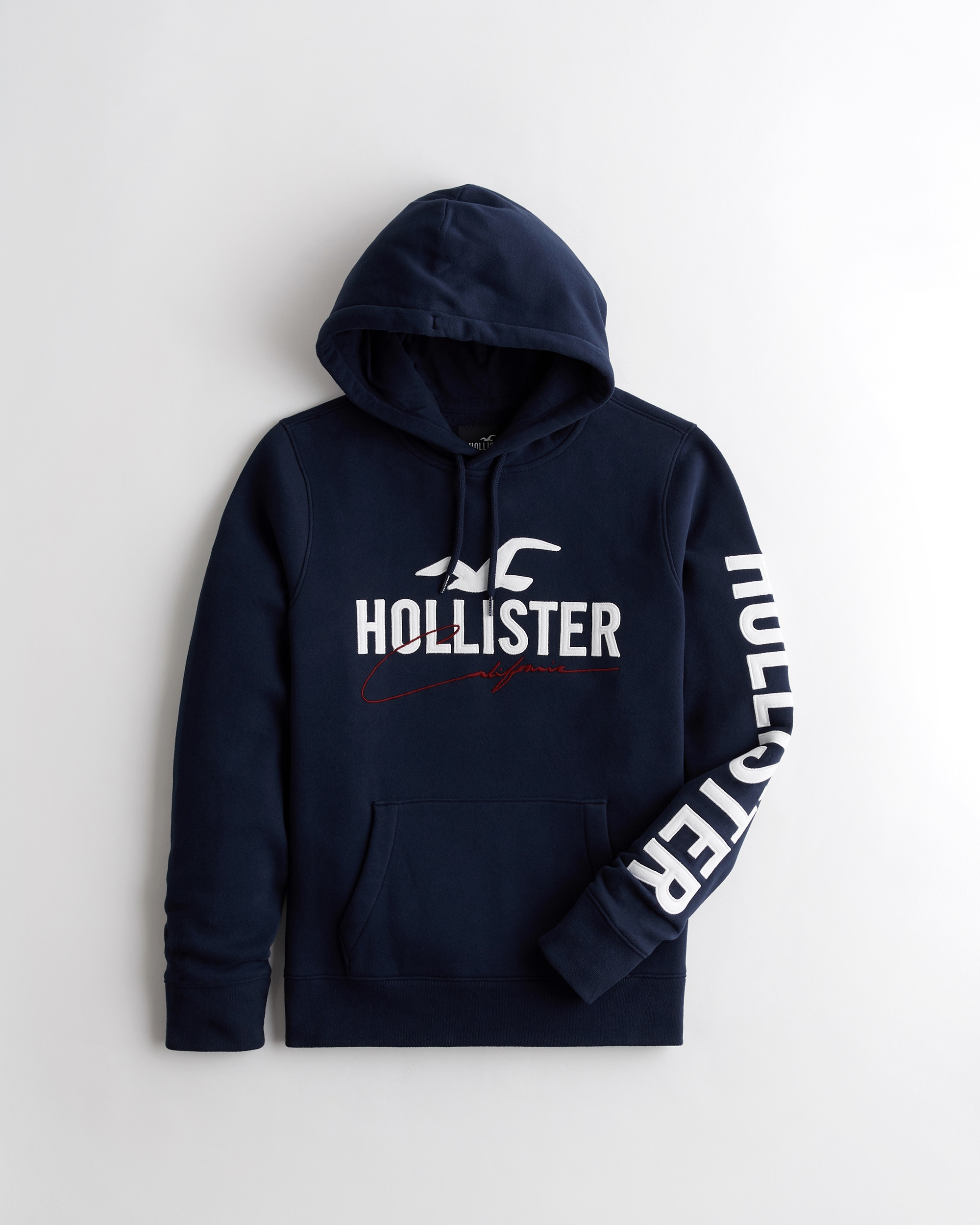 Hollister Applique Logo Hoodie – FashOnFire