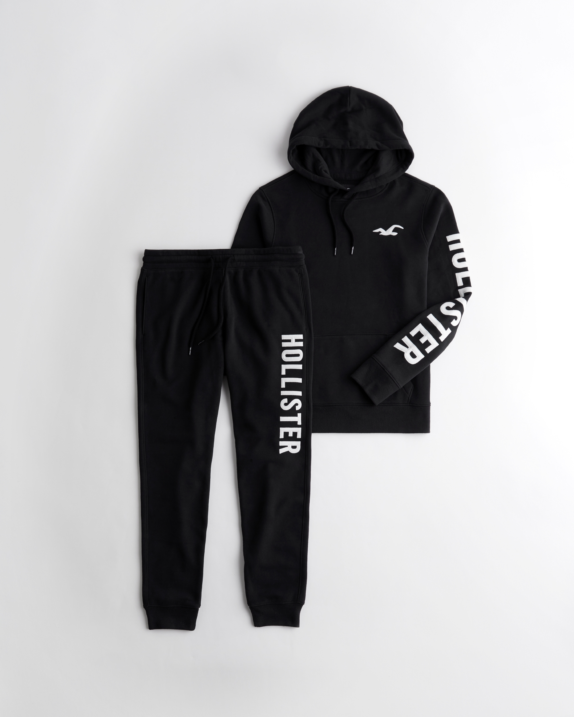 hollister black and white hoodie