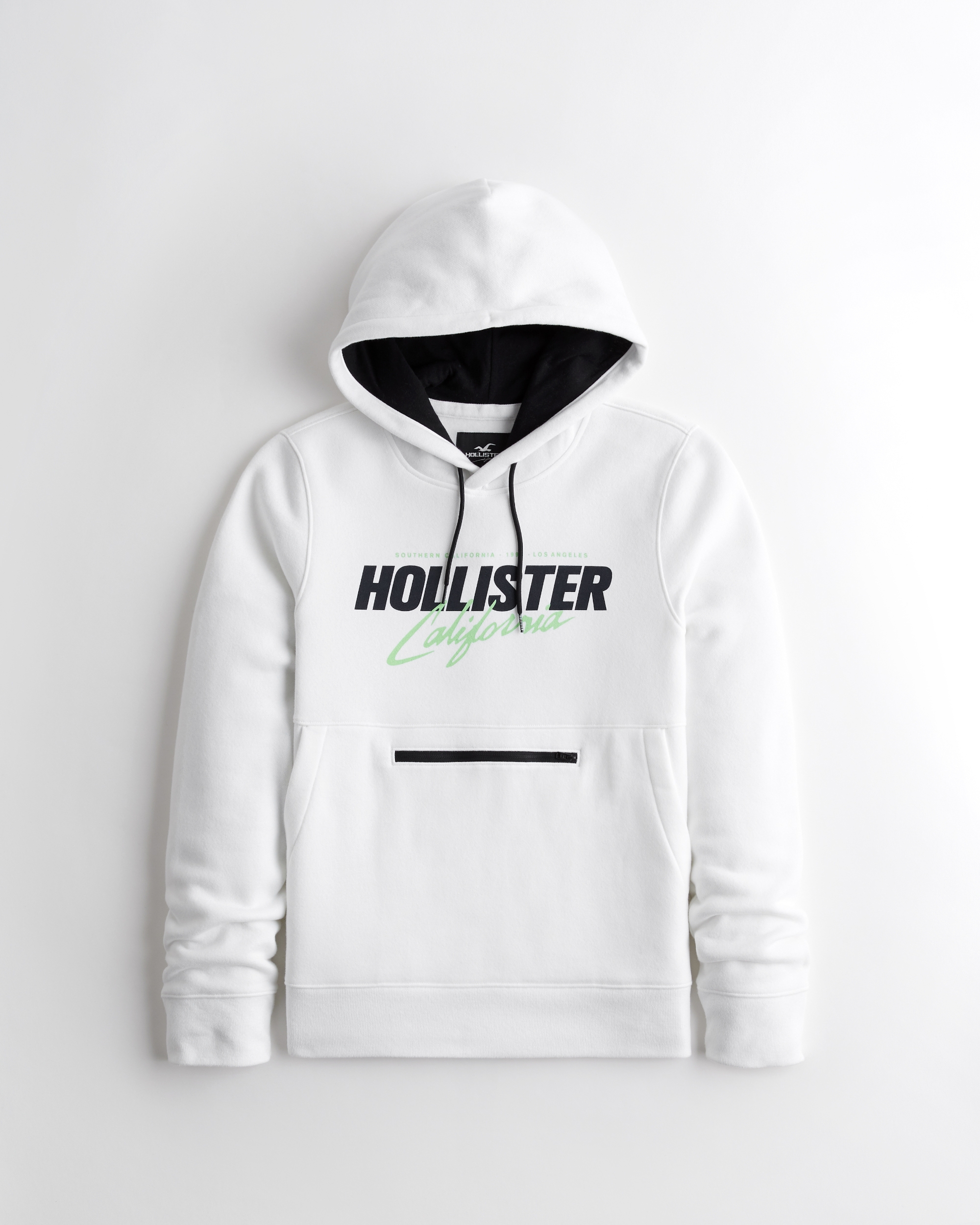 hollister black and white hoodie