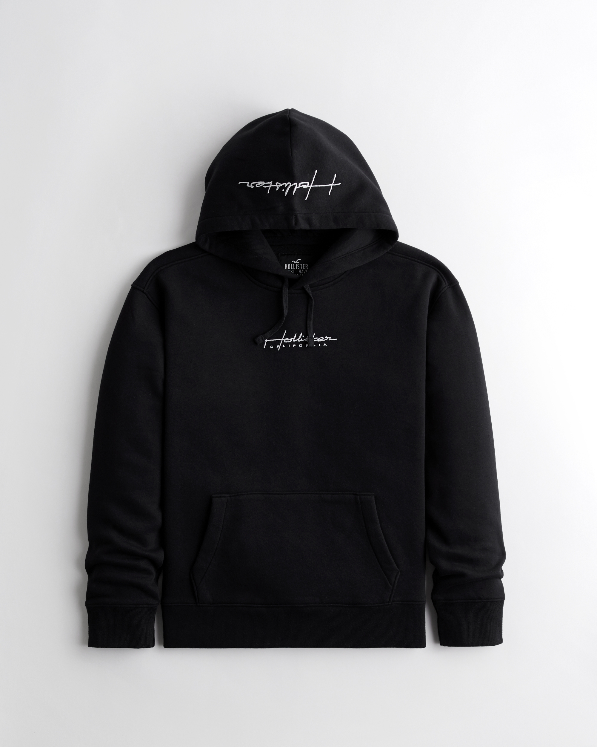hollister black and white hoodie