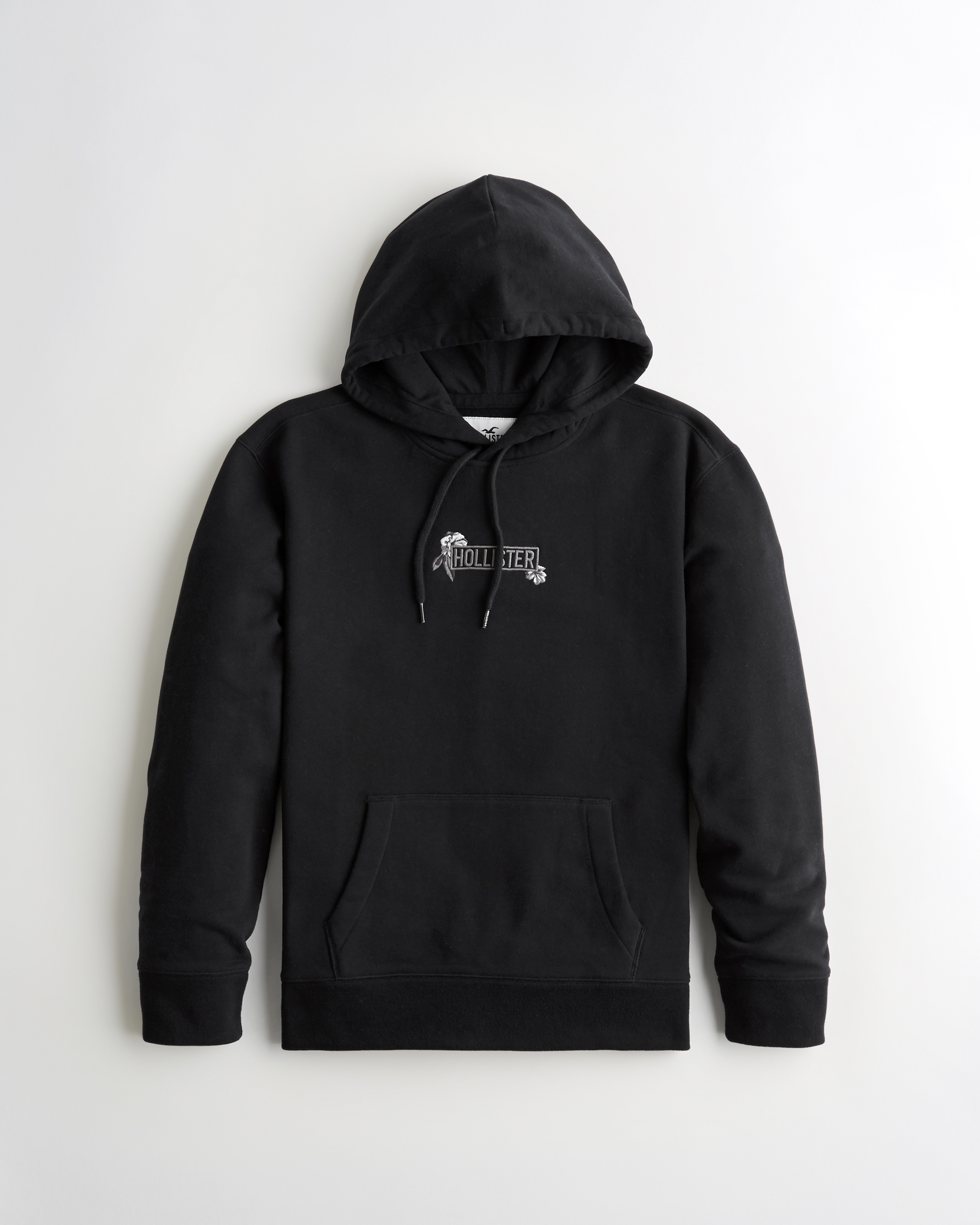 embroidered logo hoodie