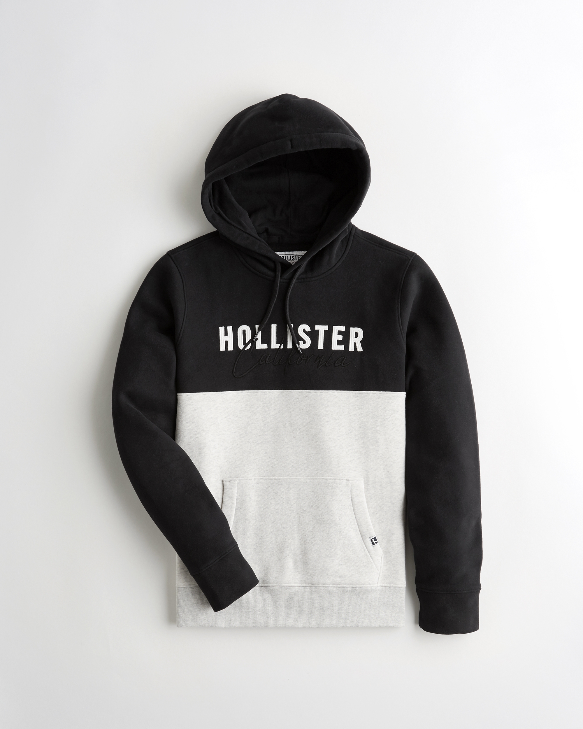 grey and white hollister hoodie