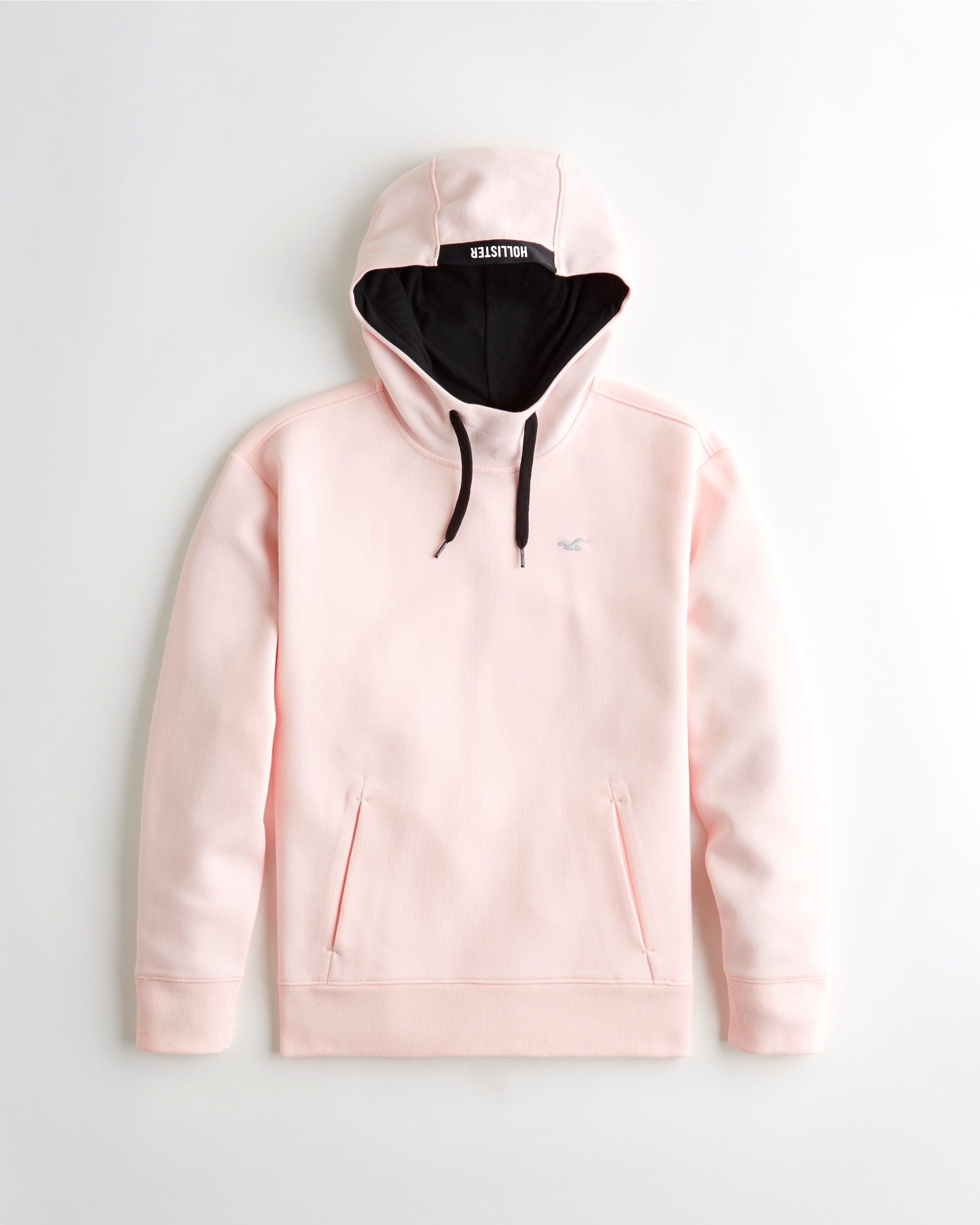 hollister light pink hoodie