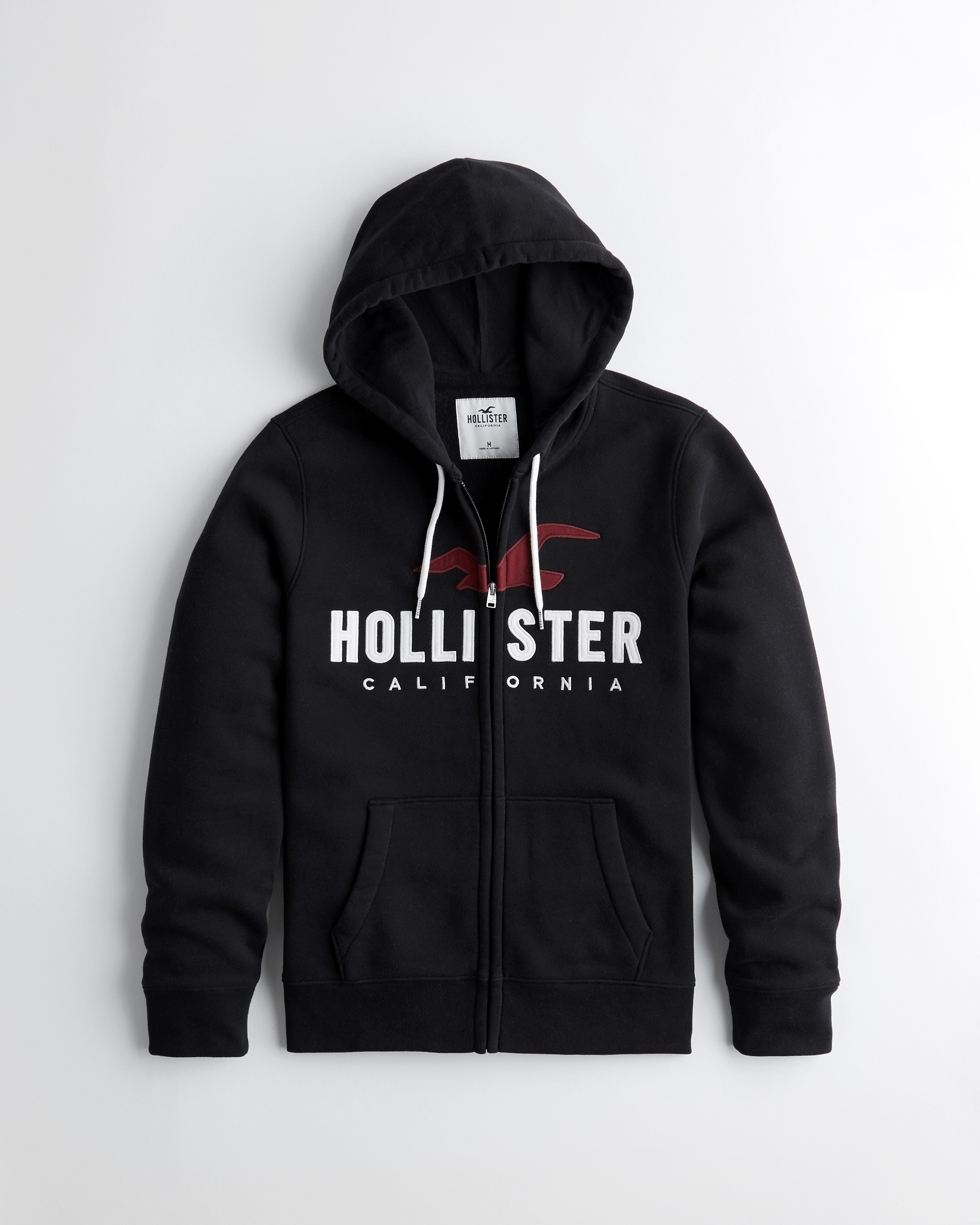 hollister hoodie black and white