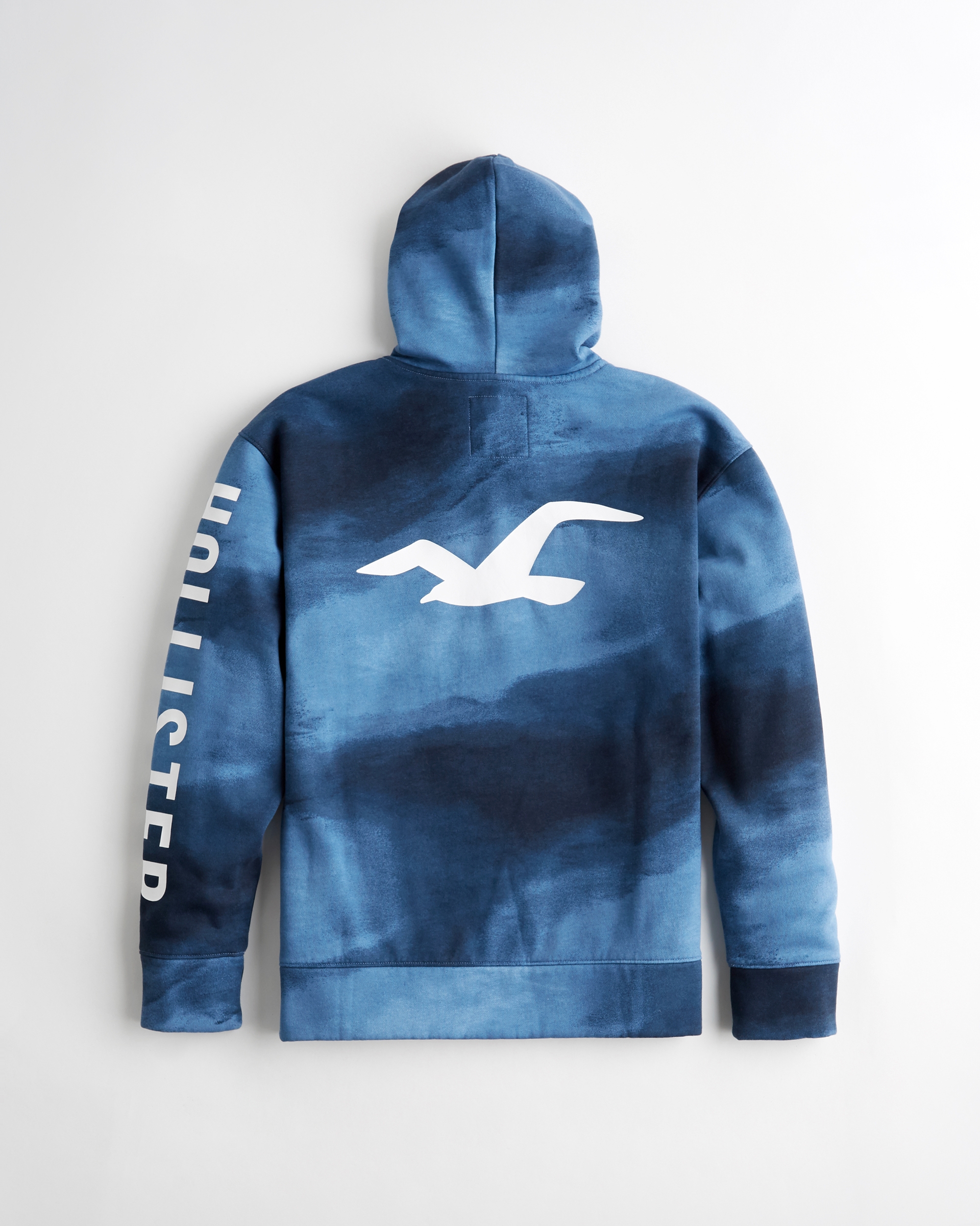 blue tie dye hoodie hollister