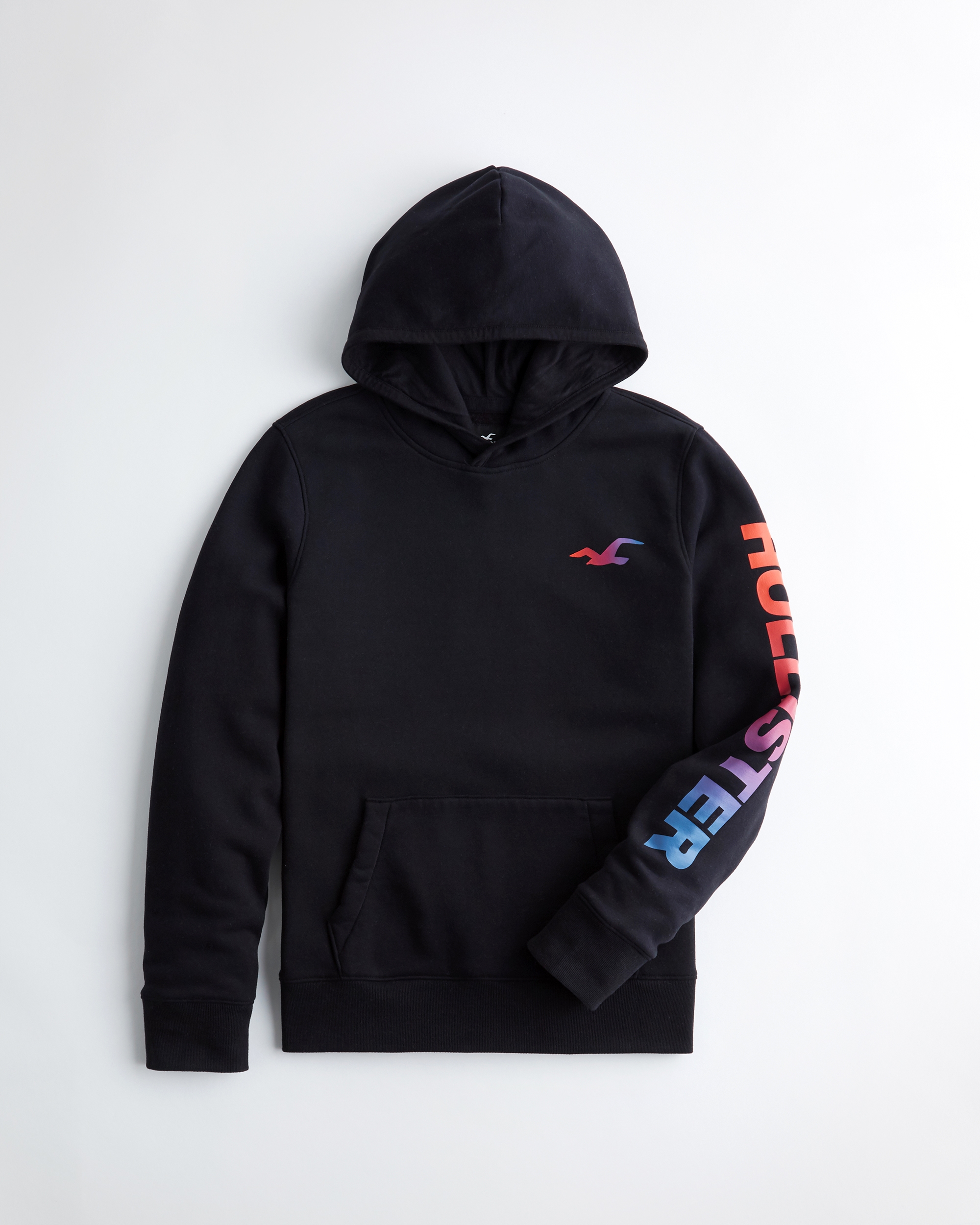 hollister printed logo hoodie