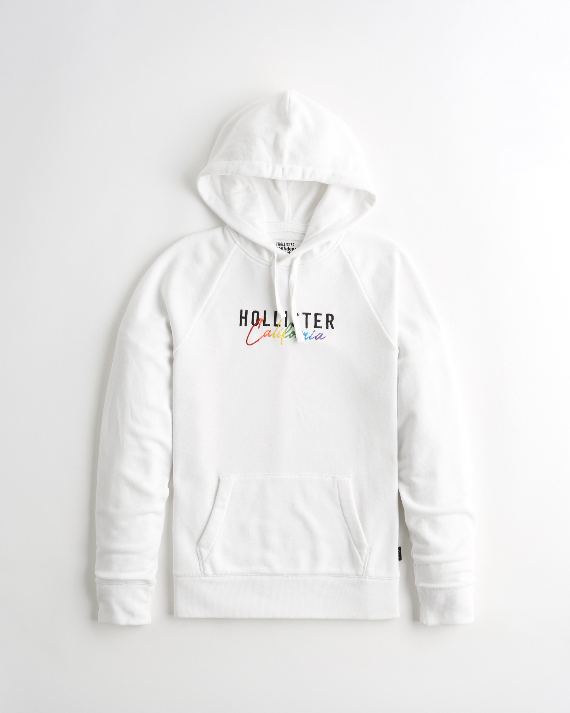 embroidered logo hoodie