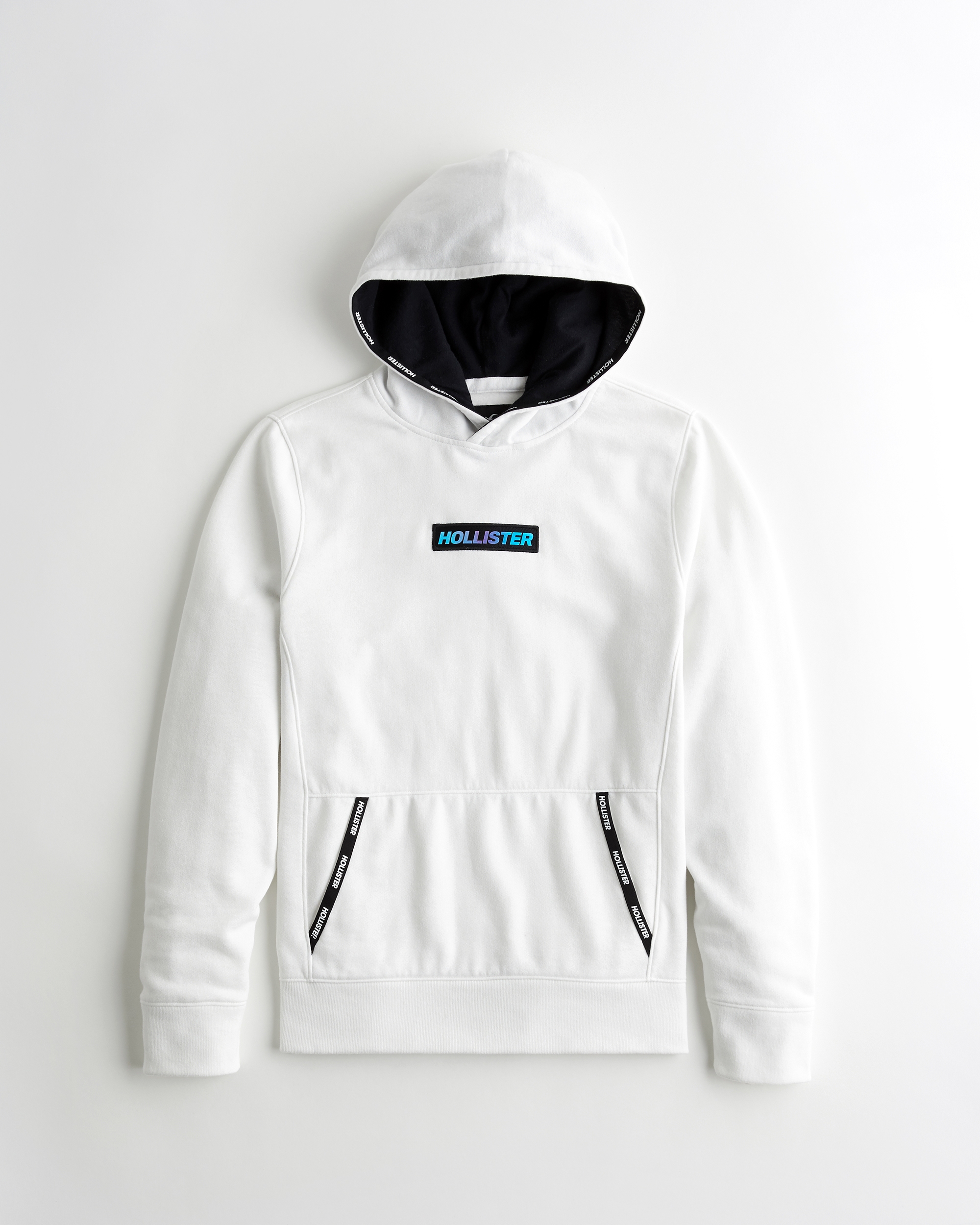 hollister box logo hoodie