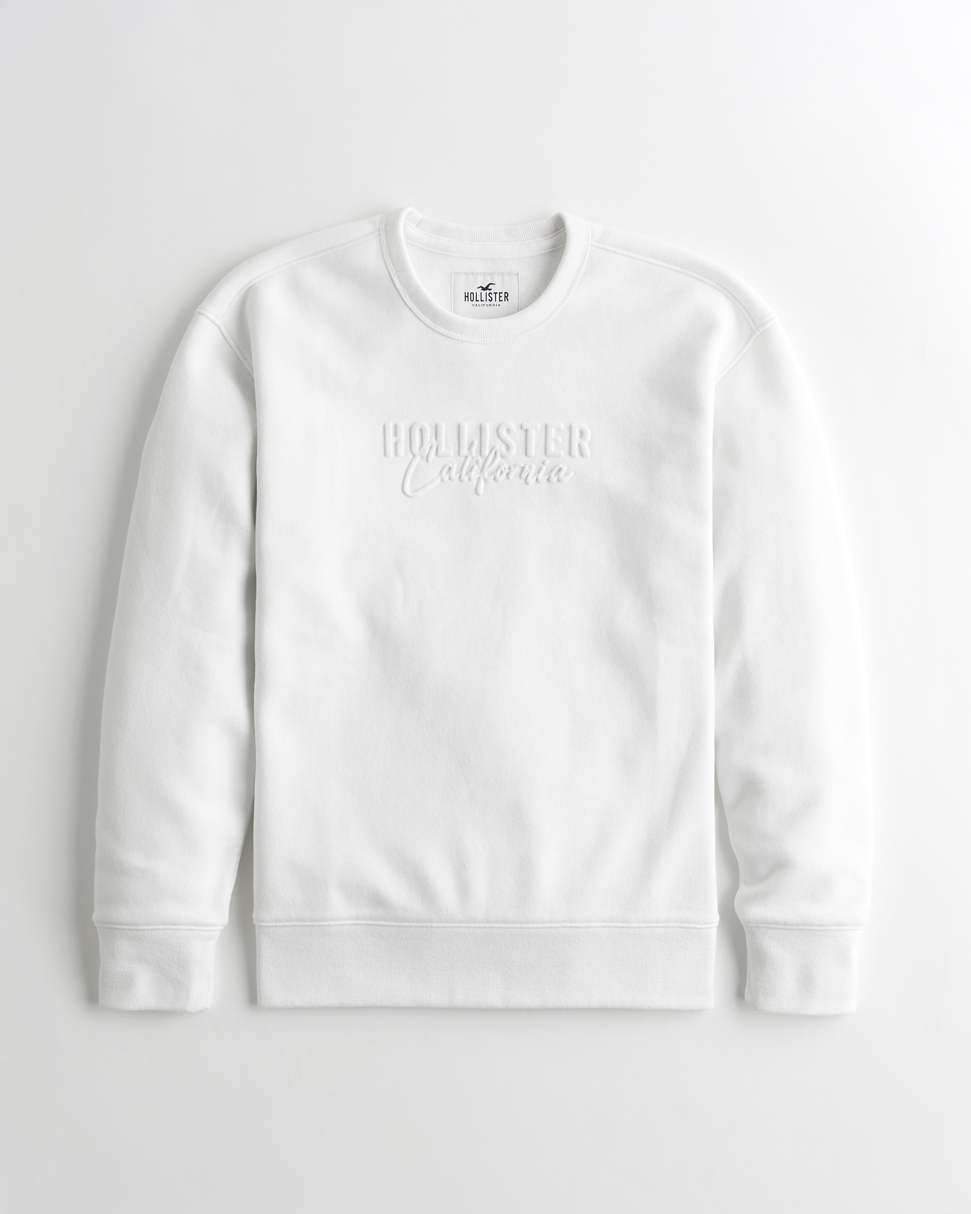 hollister logo graphic crewneck sweatshirt