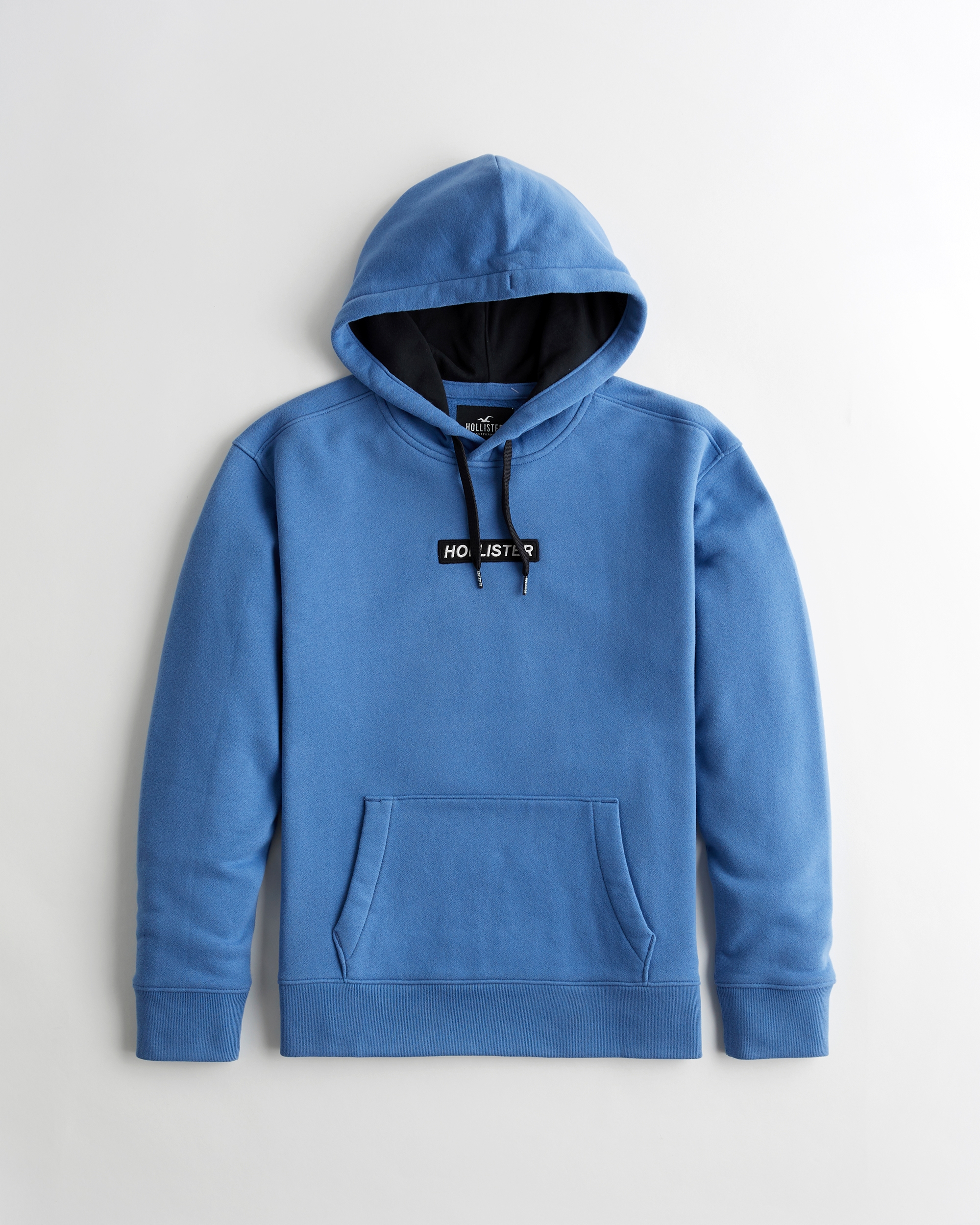 hollister box logo hoodie