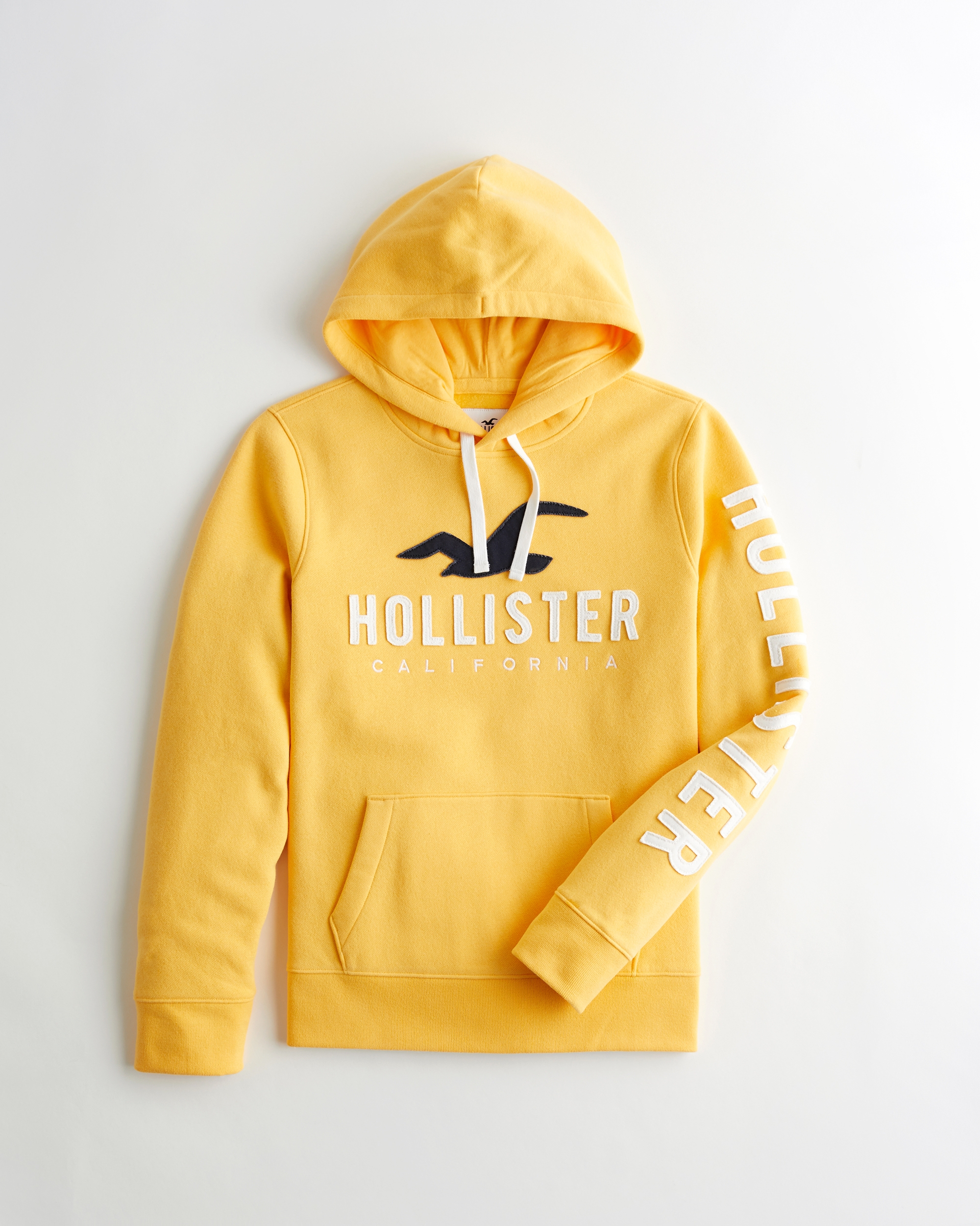 yellow hoodie hollister