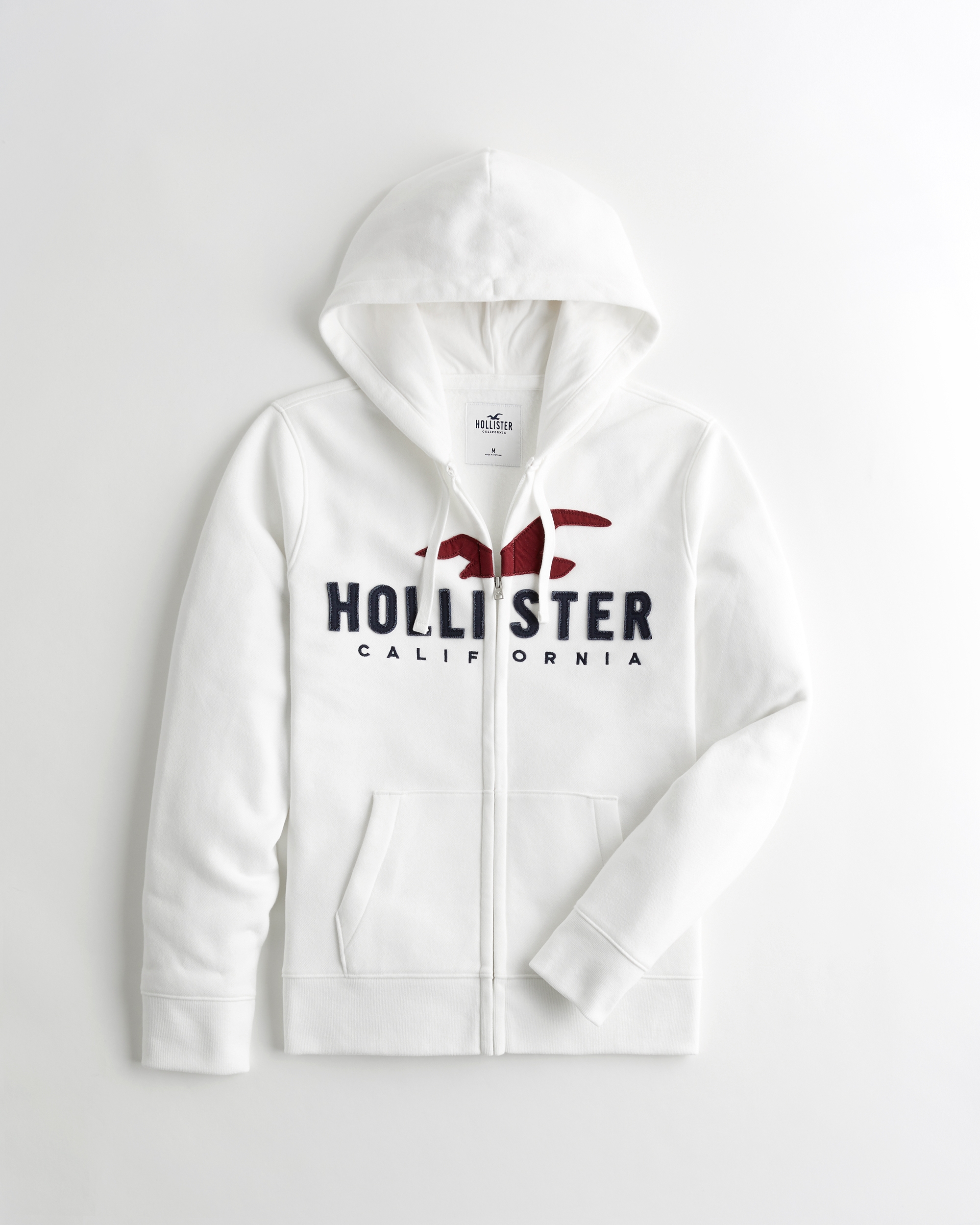 white hollister hoodie