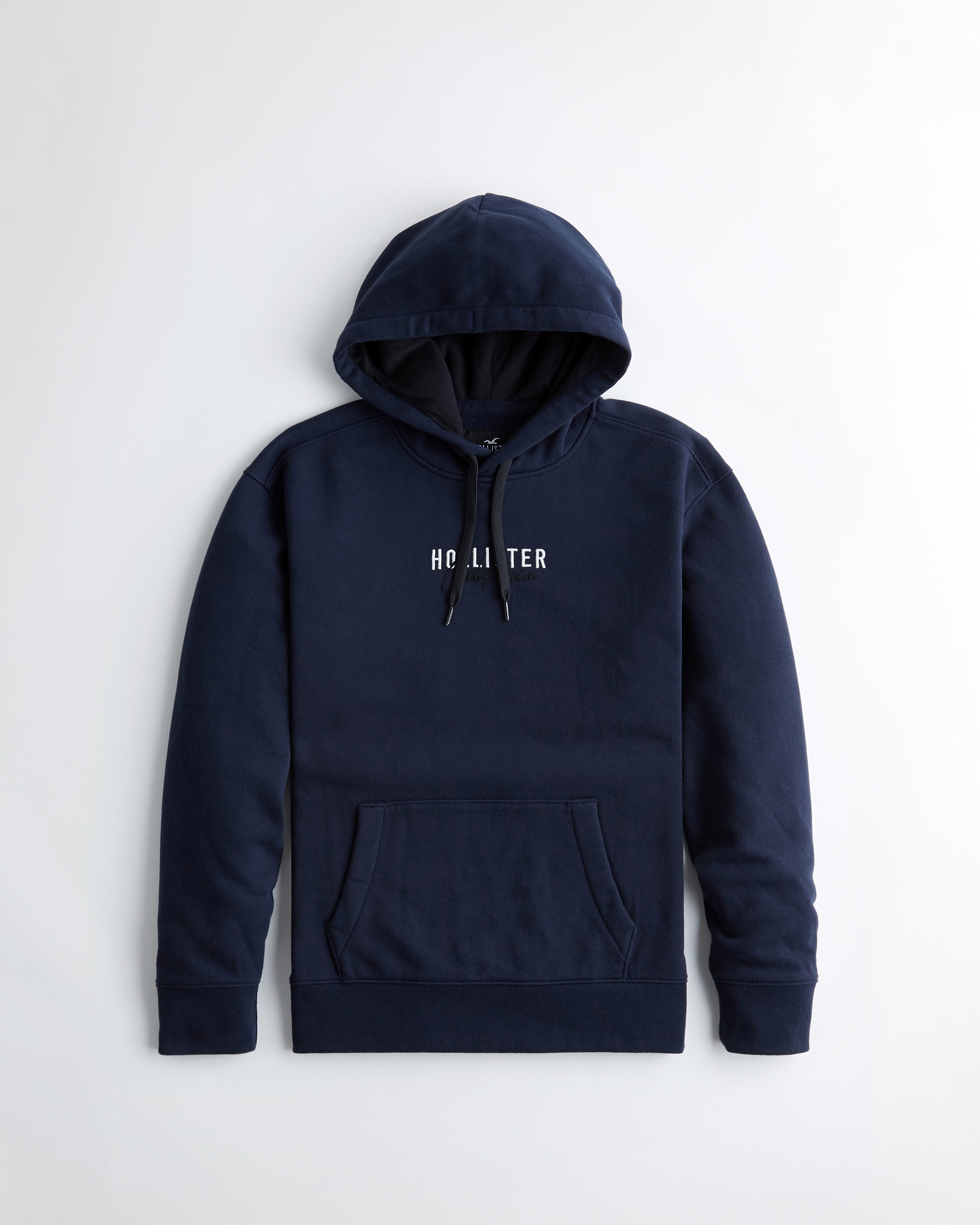 embroidered logo hoodie hollister