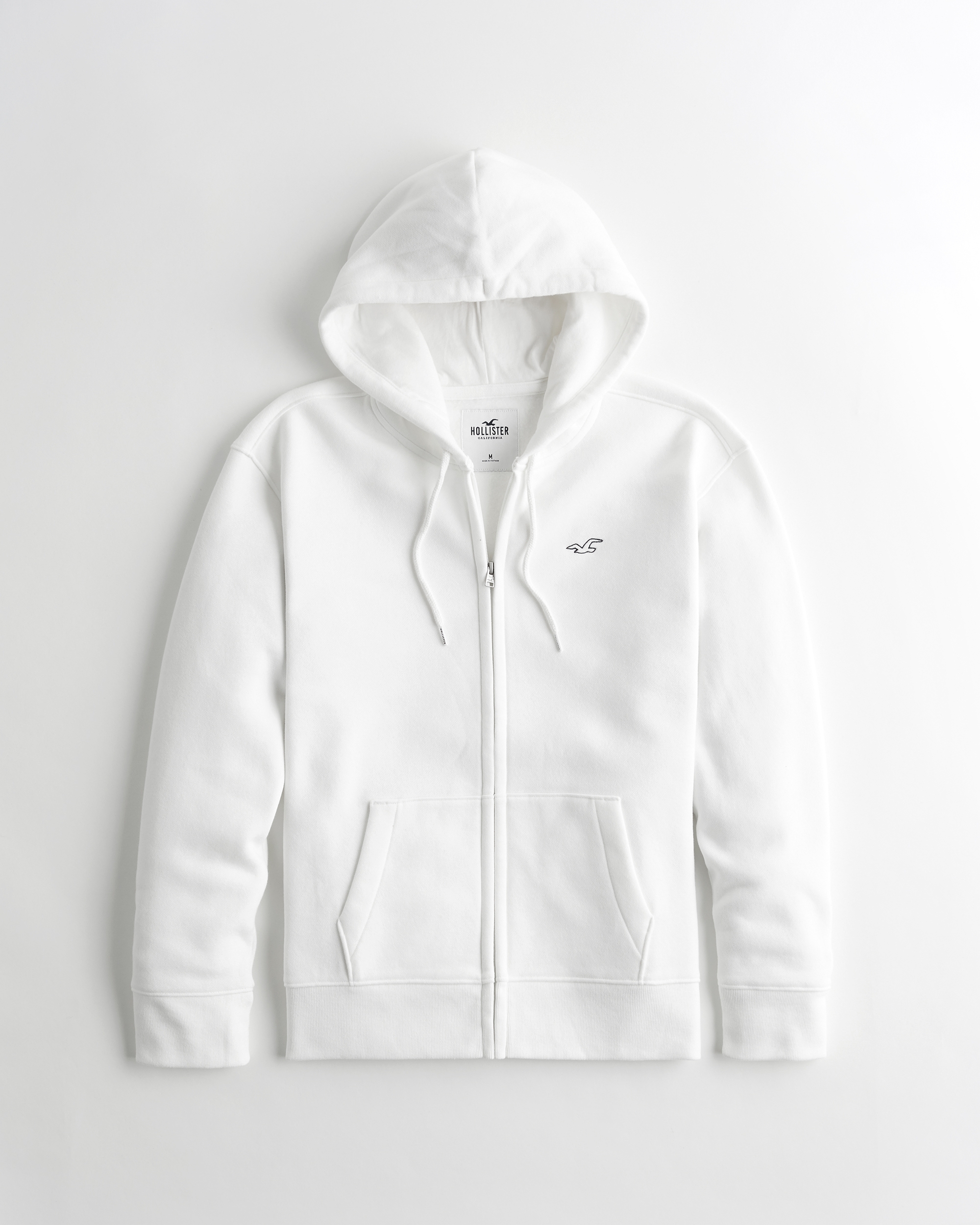 hollister full zip icon hoodie