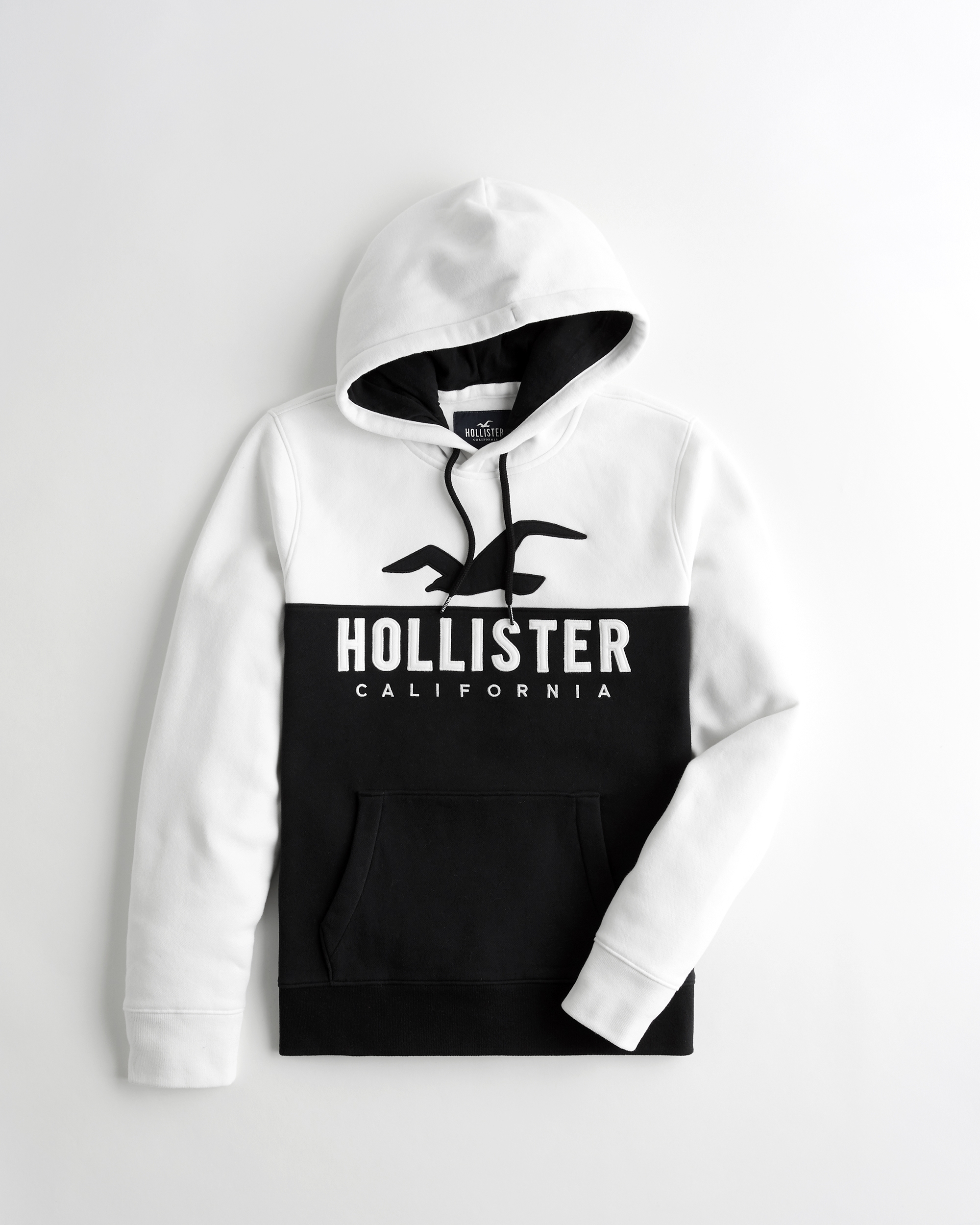 black and white hollister jacket