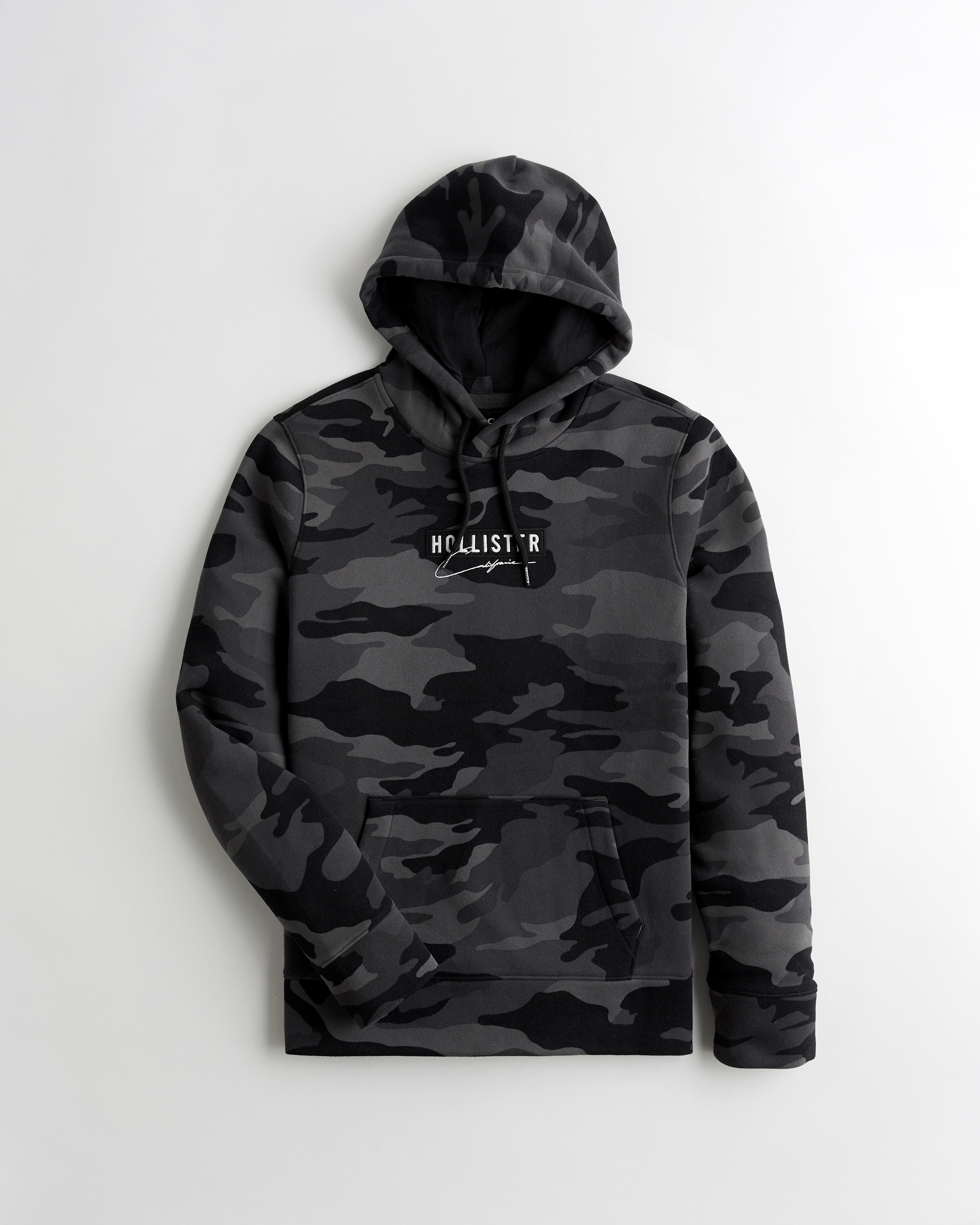 hollister black camo hoodie