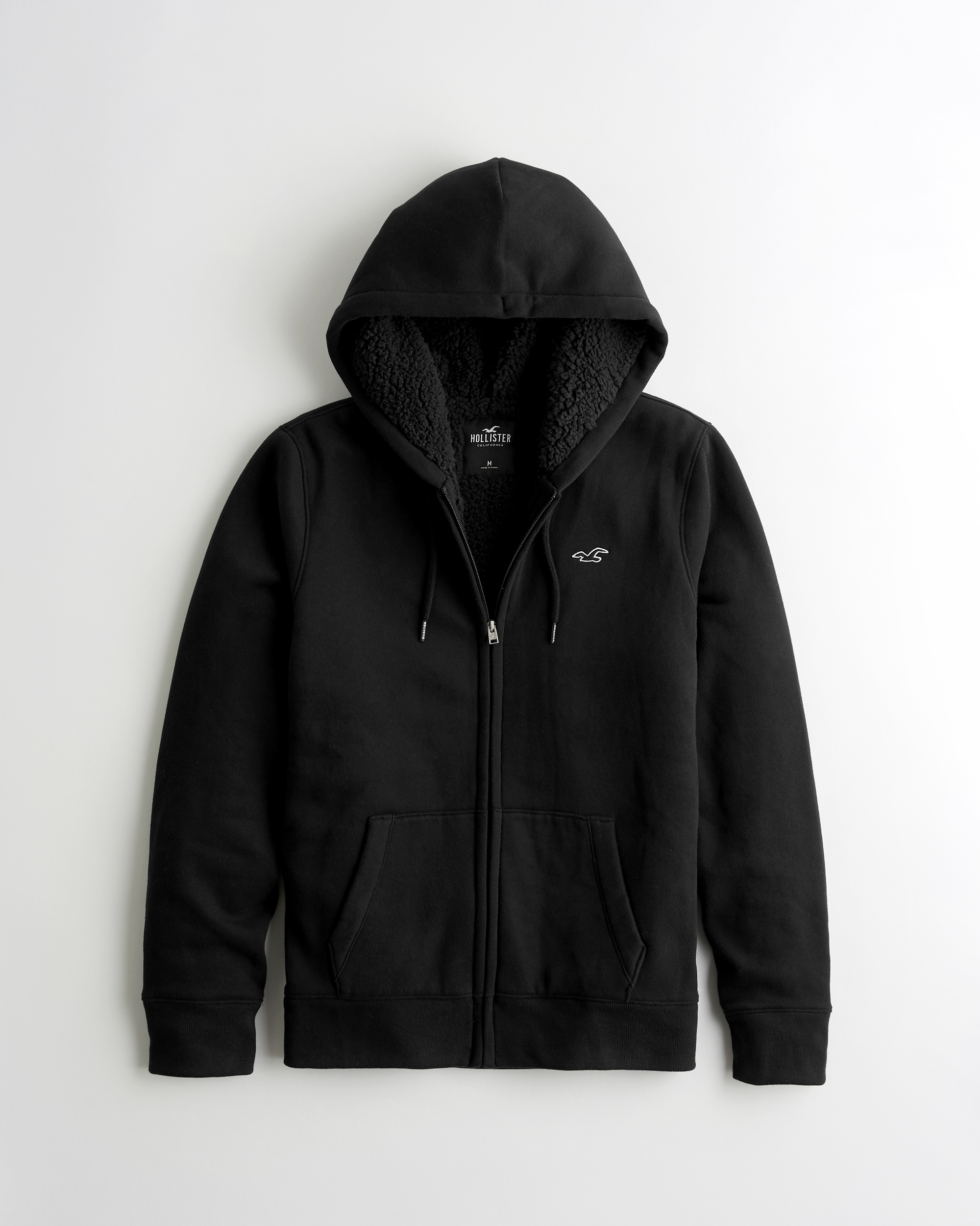 hollister full zip icon hoodie