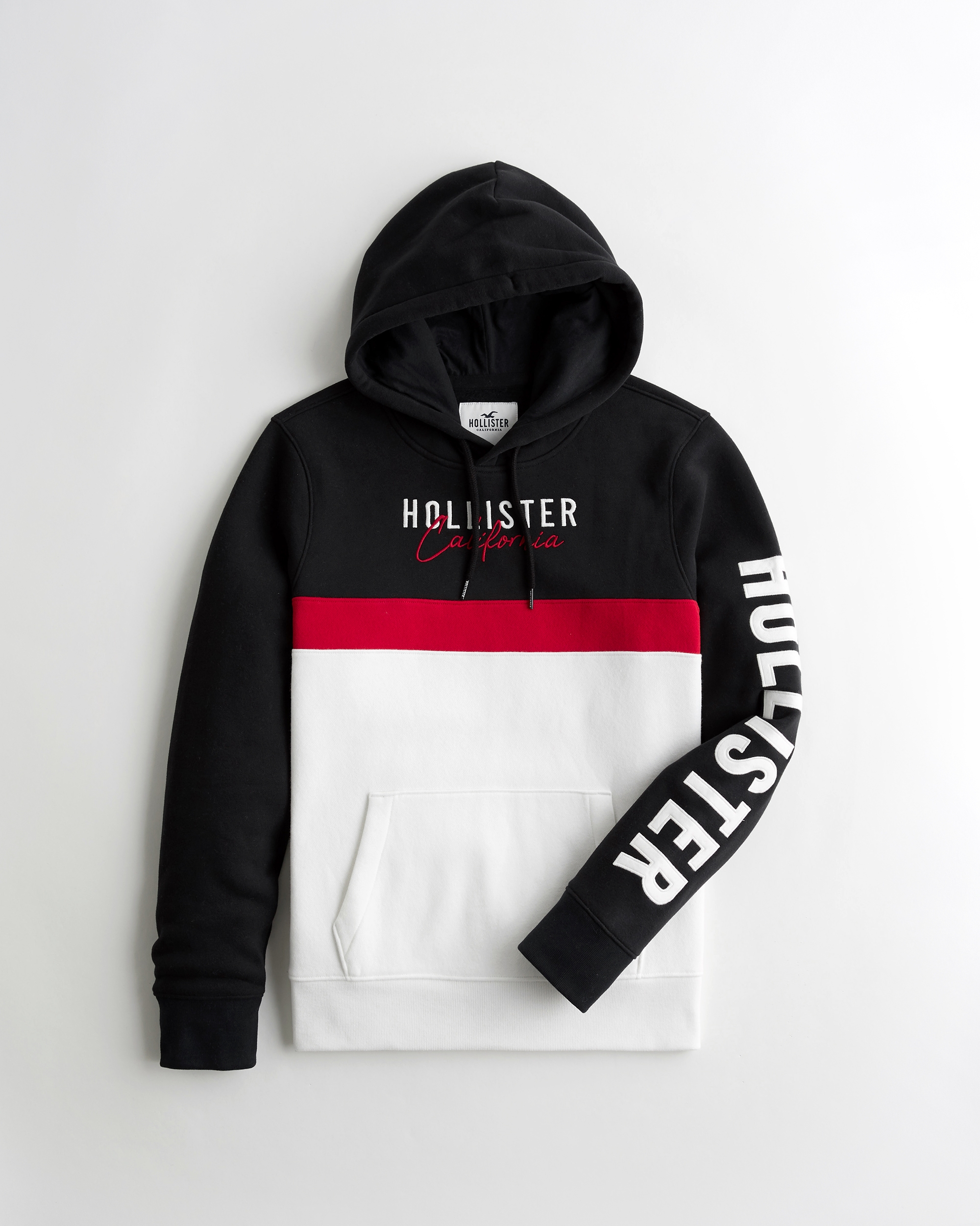 Guys Colorblock Embroidered Logo Hoodie 