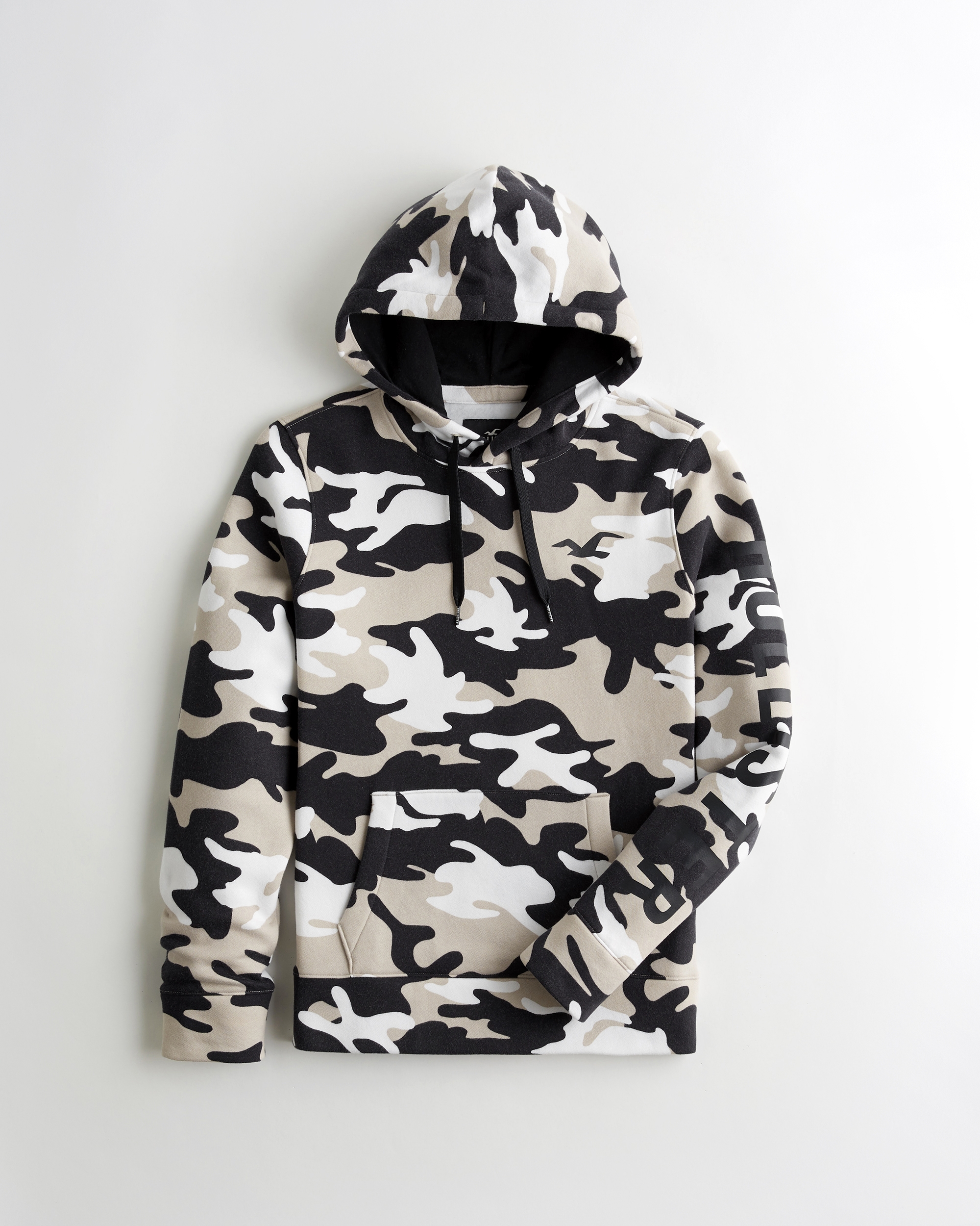 black camo hoodie hollister