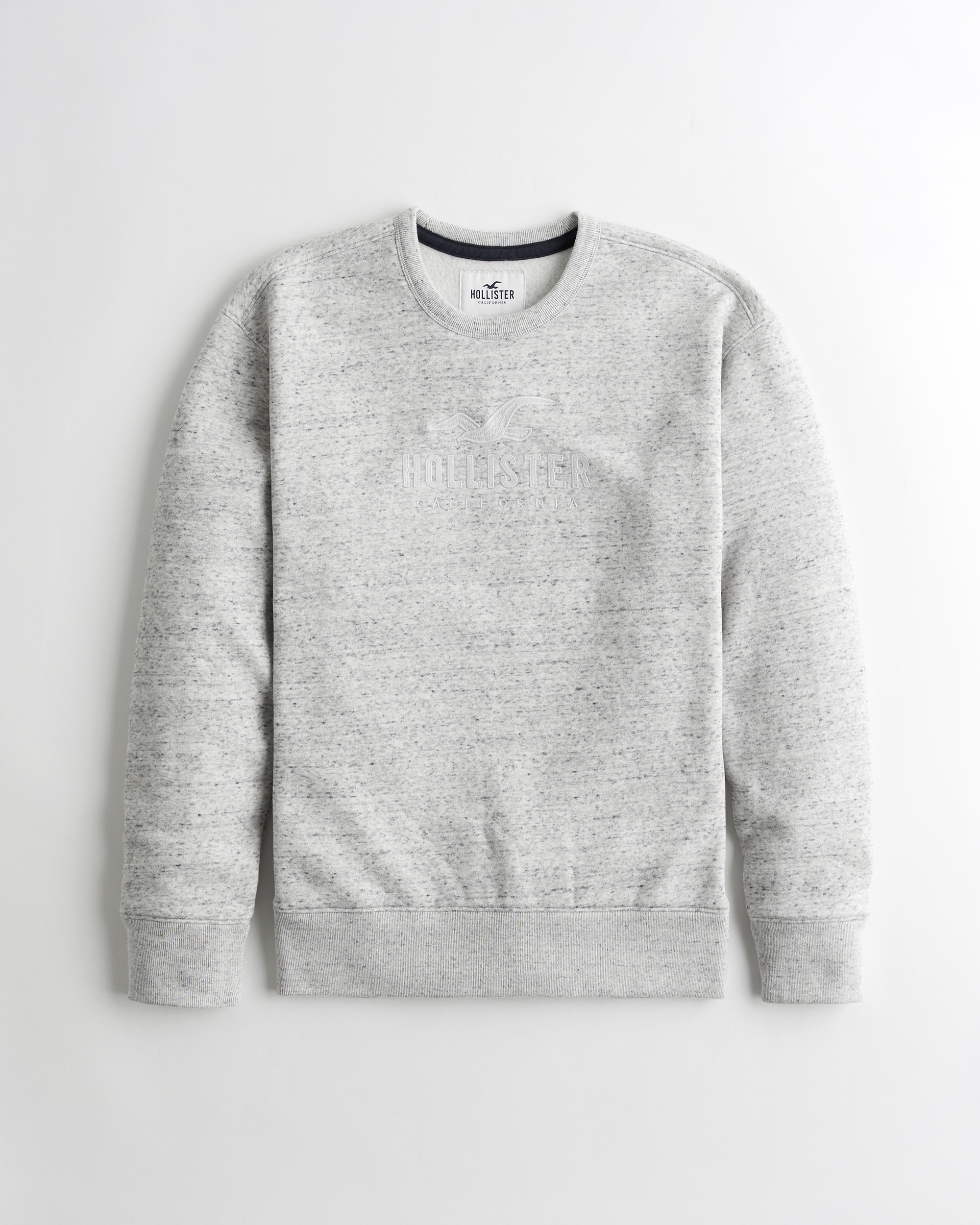 logo tape crewneck sweatshirt hollister