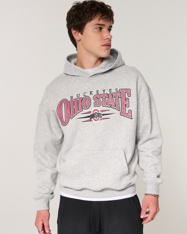 The Ohio State University Buckeyes Graphic Hoodie, Heather Gray view 1