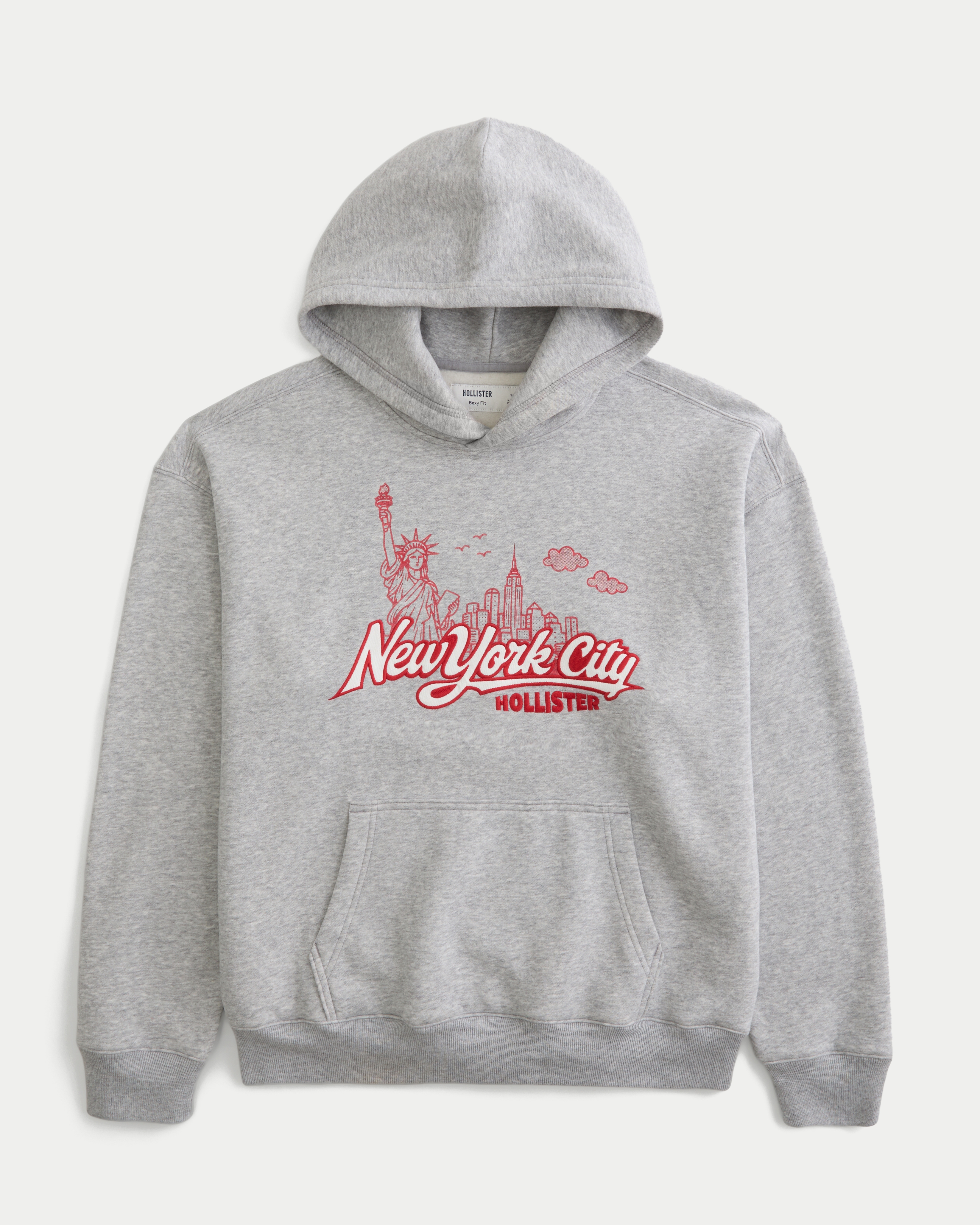 Boxy New York Graphic Hoodie
