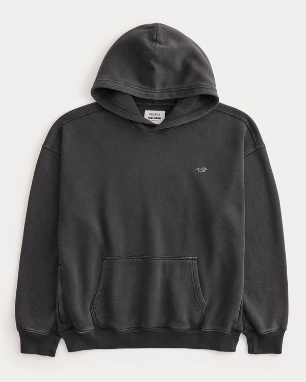 Hollister Feel Good Boxy Washed Icon Hoodie
